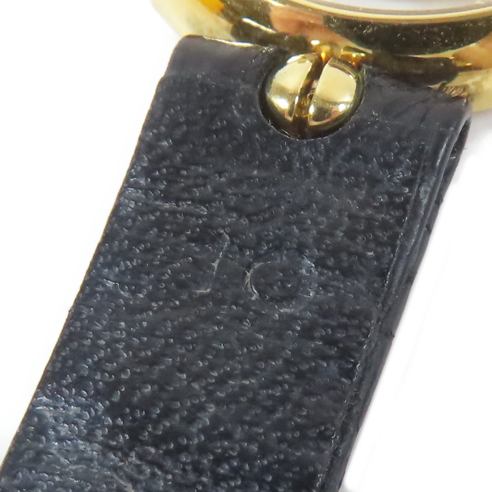 Chopard Happy Diamonds18K黃金/皮革手錶石英機芯金色#16cm