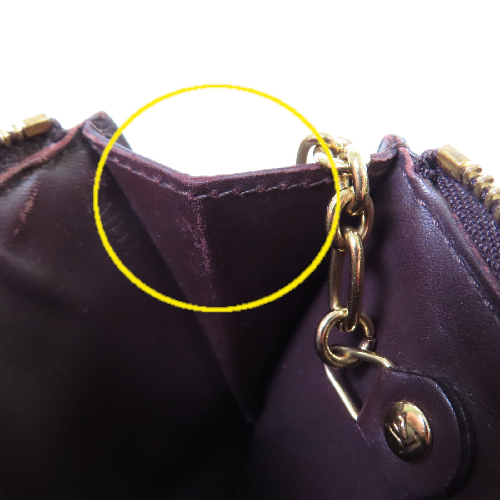 LOUIS VUITTON 【激減優惠】Monogram Vernis Pochette Cles Key Coin Case金扣零錢包紫色