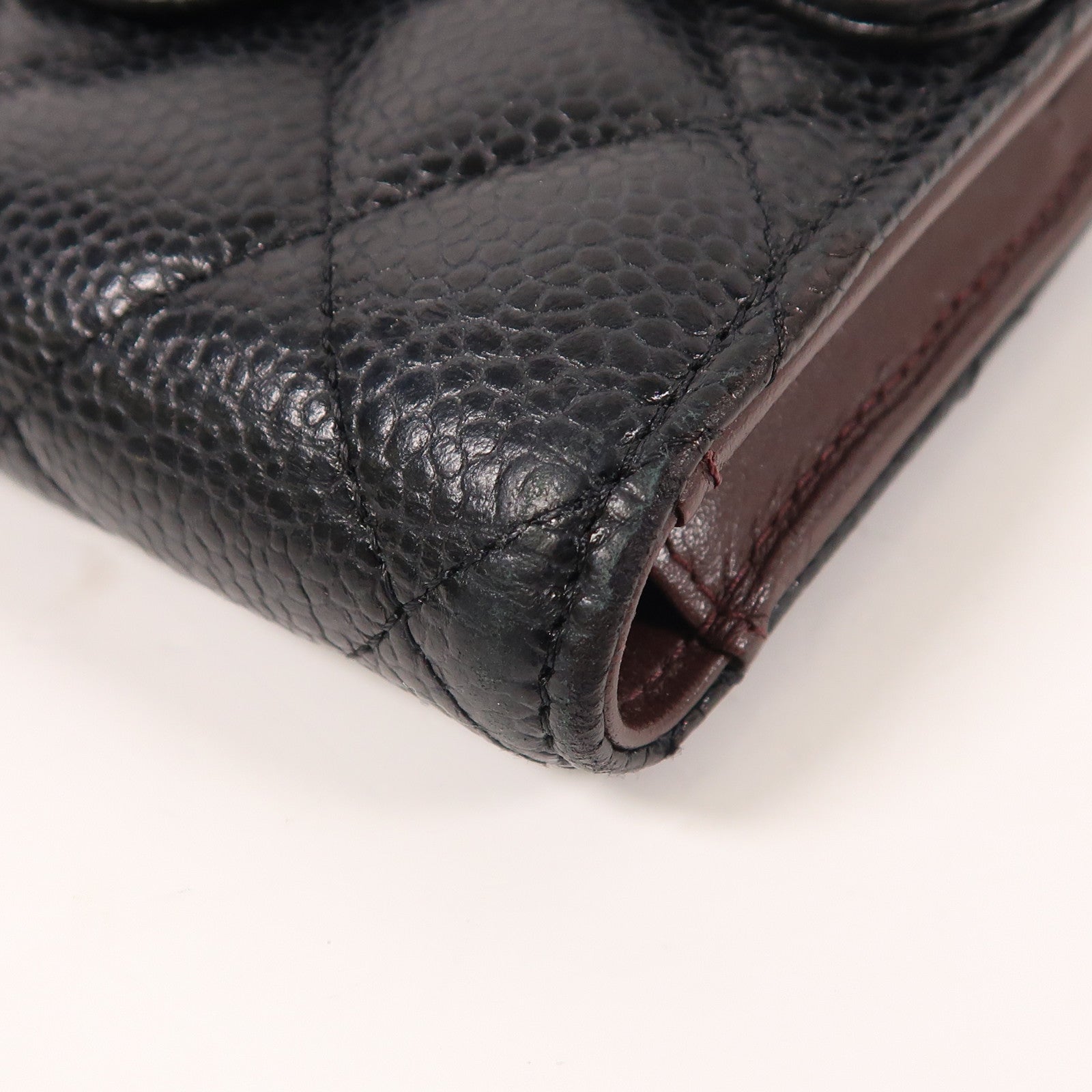 CHANEL 牛皮皮革Wallet銀扣錢包