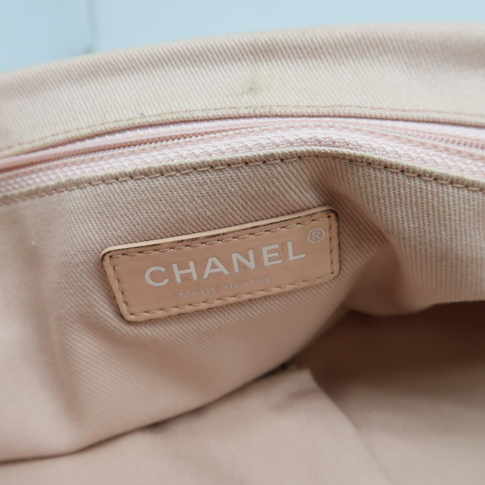 CHANEL 【激減優惠】帆布Double Face Shopping Bag銀扣手挽肩背兩用袋粉紅色