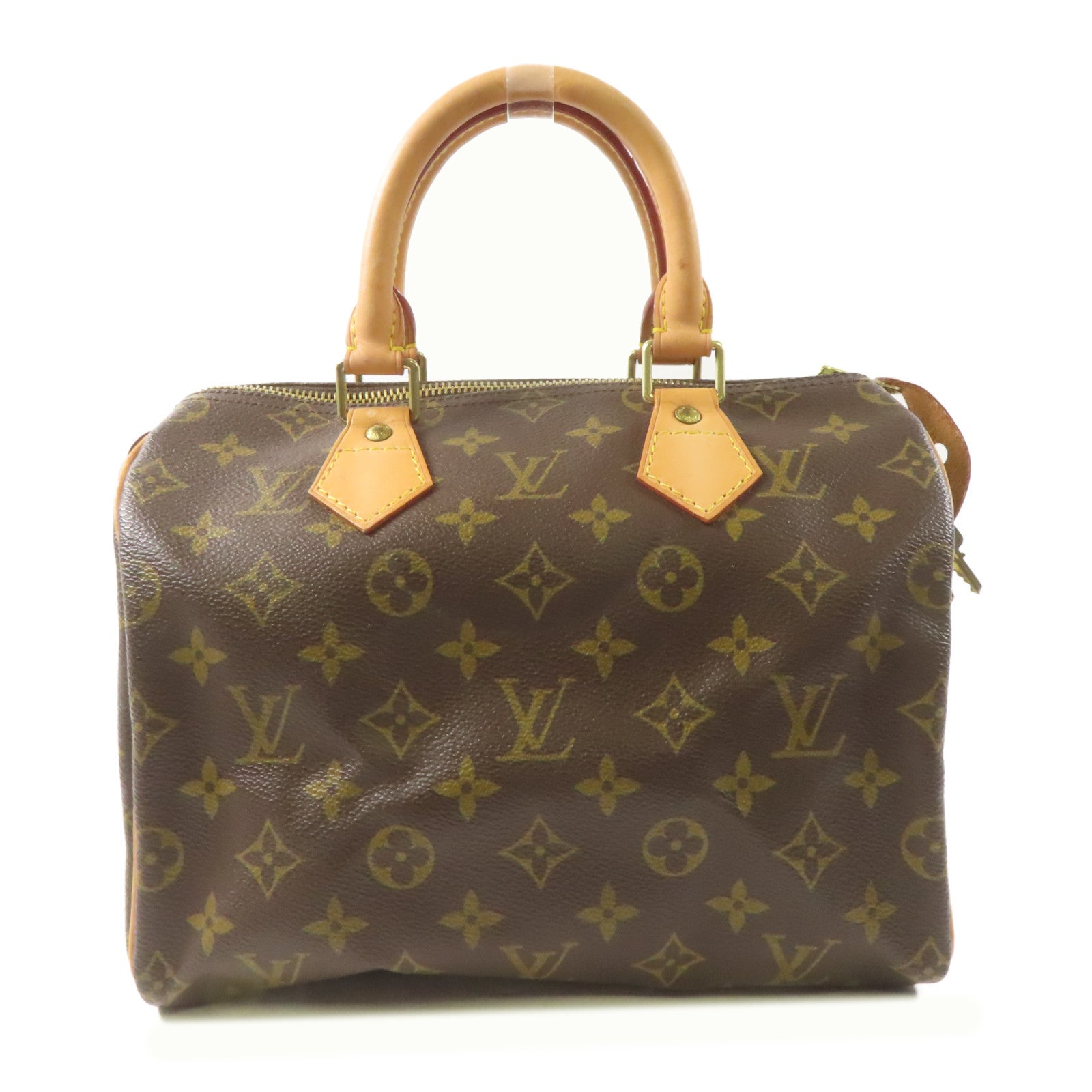 LOUIS VUITTON Monogram Speedy 25金扣手挽袋啡色