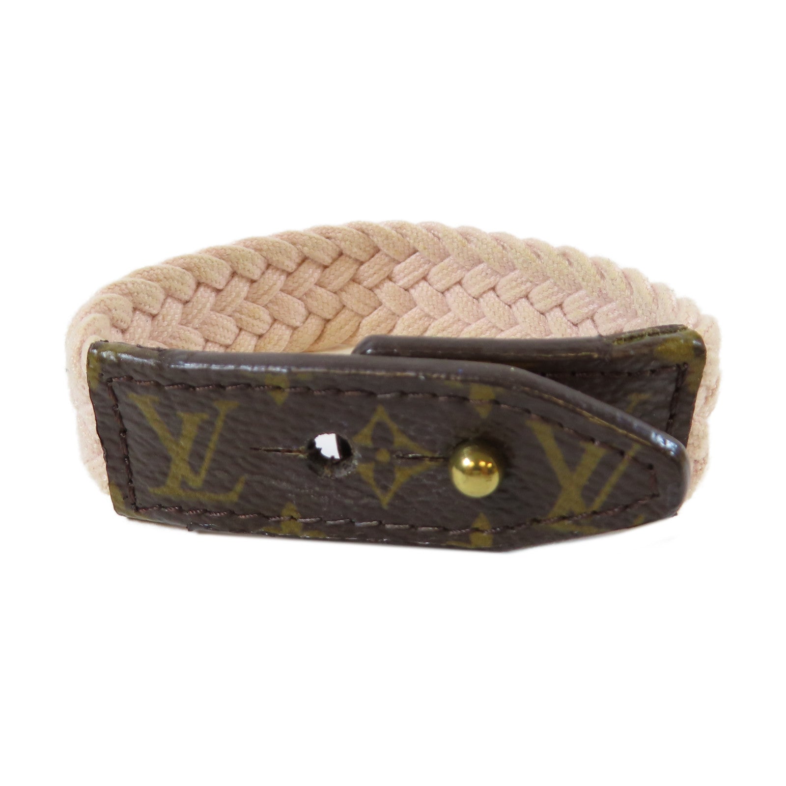 LOUIS VUITTON 【激減優惠】塗層帆布/棉質Bracelet金扣手鐲#17cm