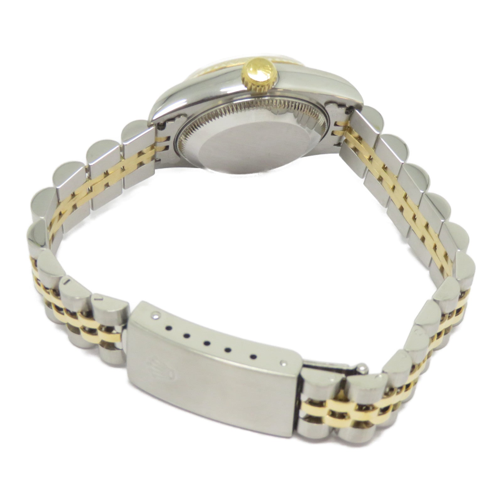 ROLEX Datejust不鏽鋼/18K黃金手錶自動機芯白色