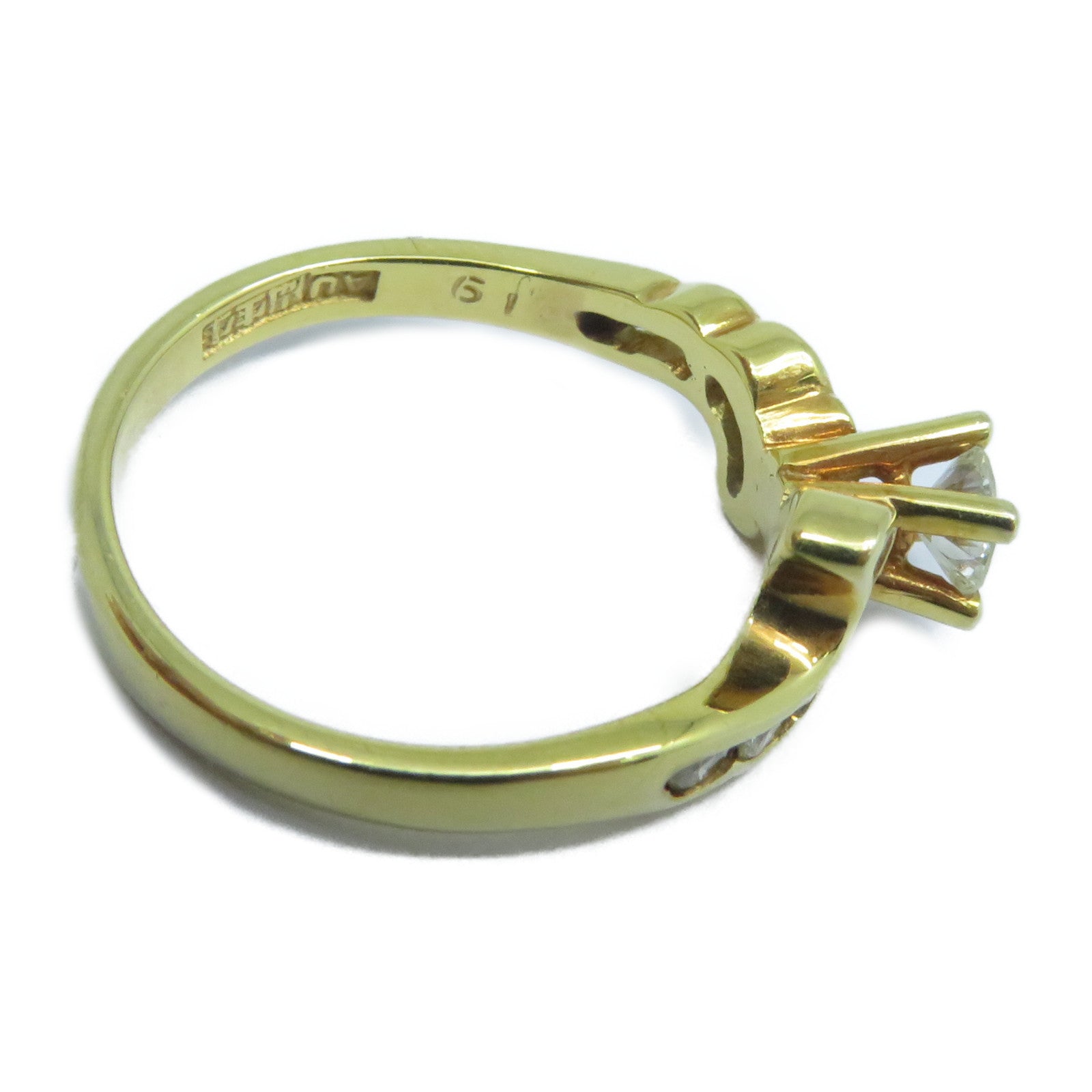 JEWELRY **【激減優惠】18K黃金Ring鑽石戒指US#5.75