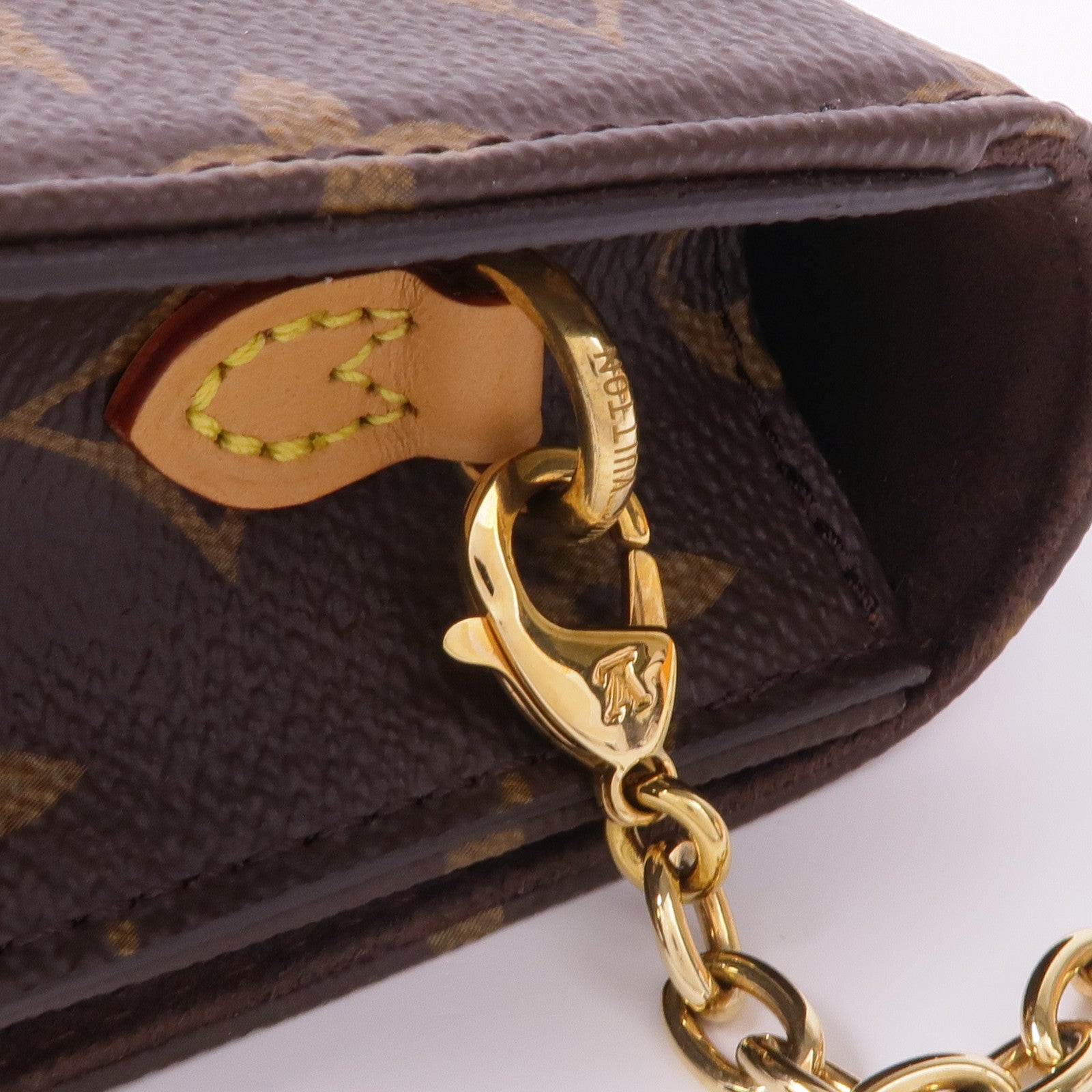 LOUIS VUITTON Monogram Wallet On Chain Lily金扣鏈帶肩背袋