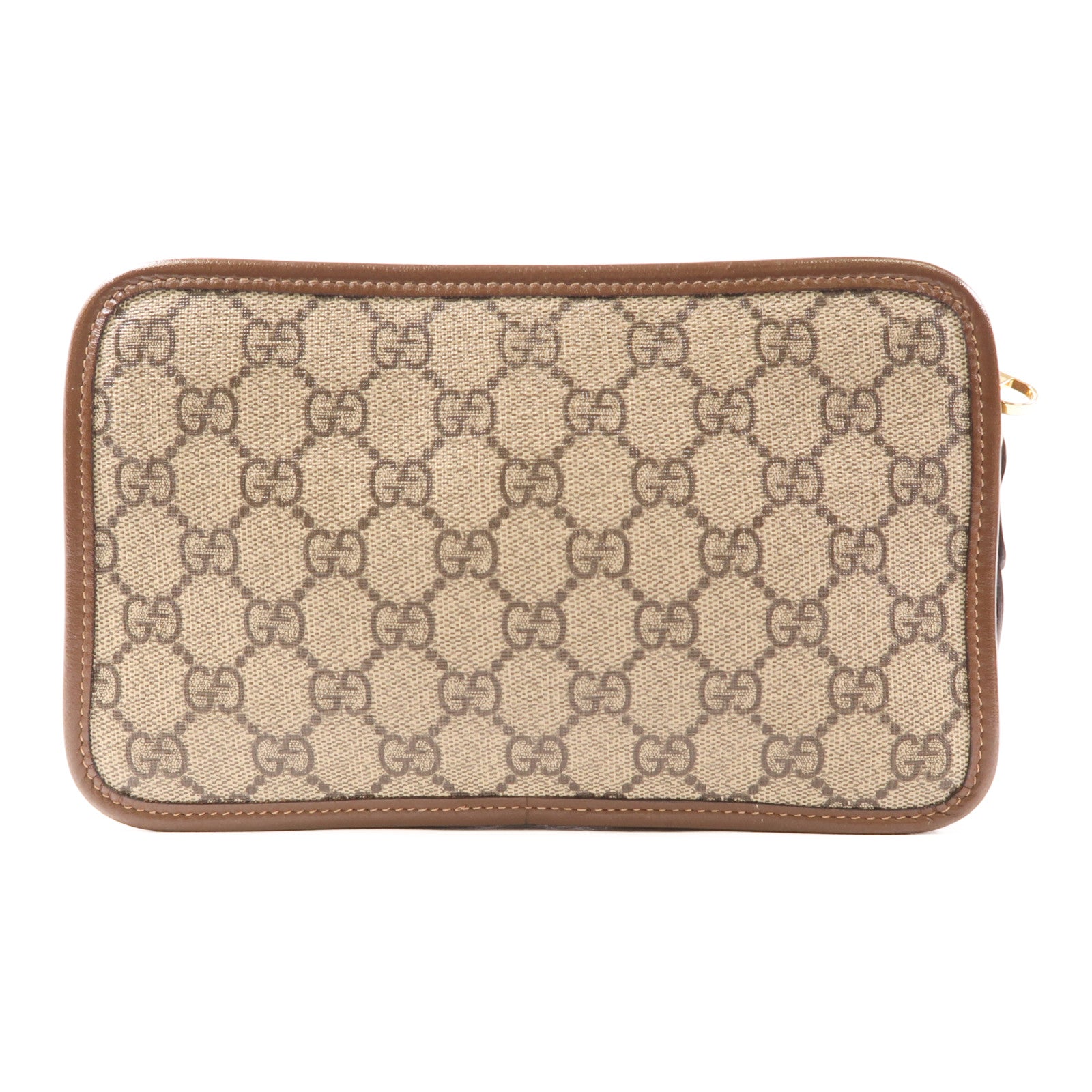 GUCCI 塗層帆布Shoulder Bag金扣肩背袋