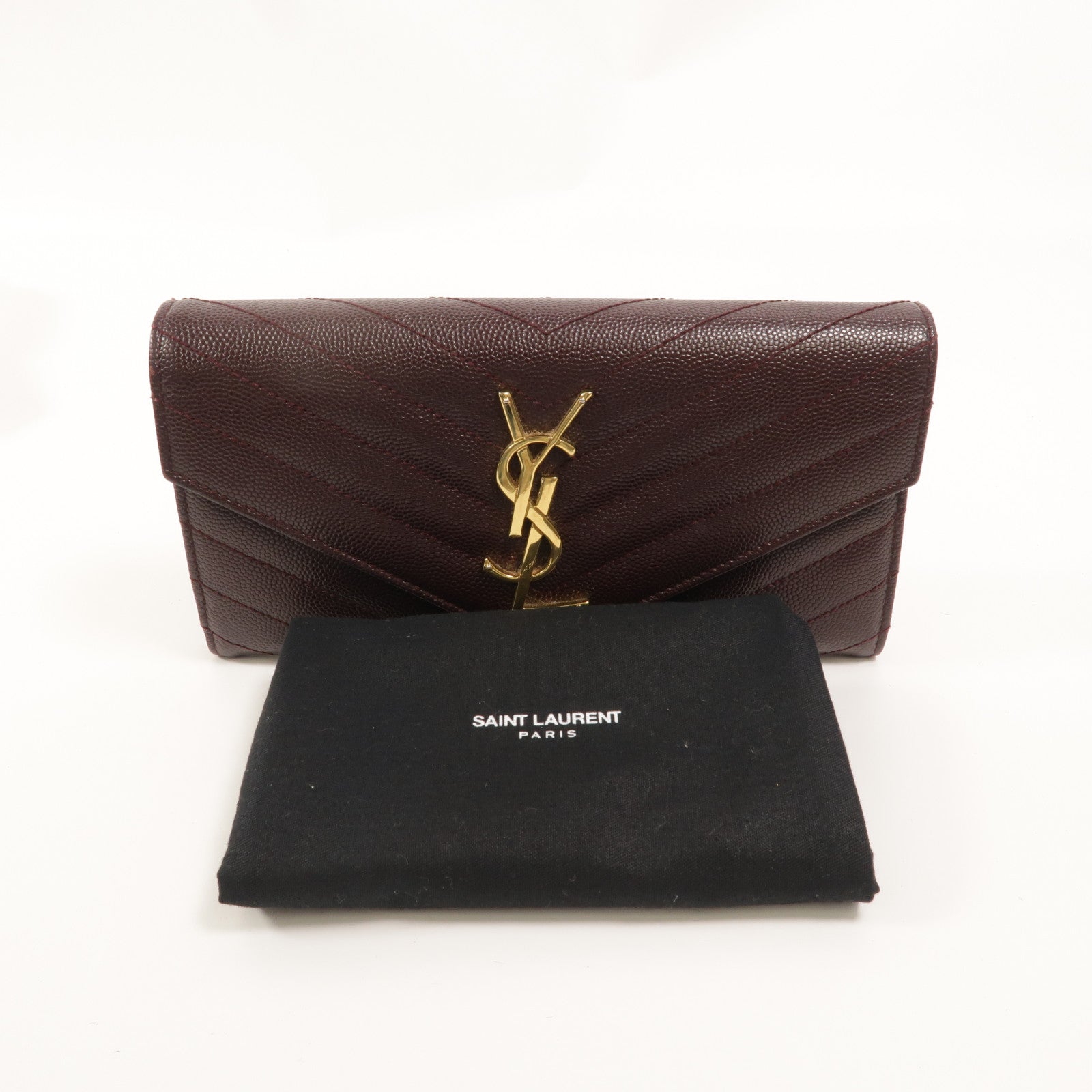 SAINT LAURENT 牛皮皮革Long Envelope Wallet長錢包