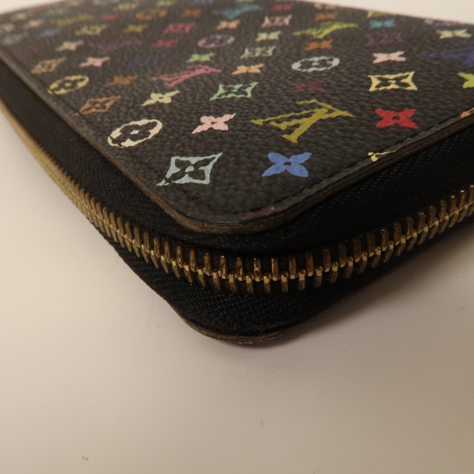 LOUIS VUITTON Monogram Multicolore Zippy Wallet長錢包金扣黑色/彩色