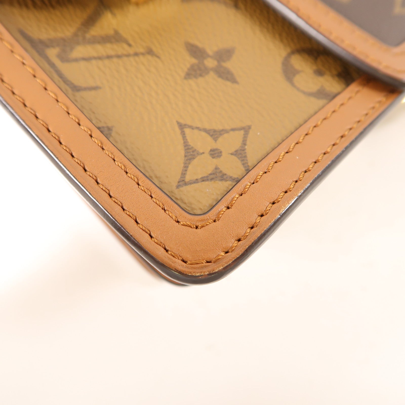 LOUIS VUITTON Monogrqam Reverse Mini Dauphine手挽肩背兩用袋棕色