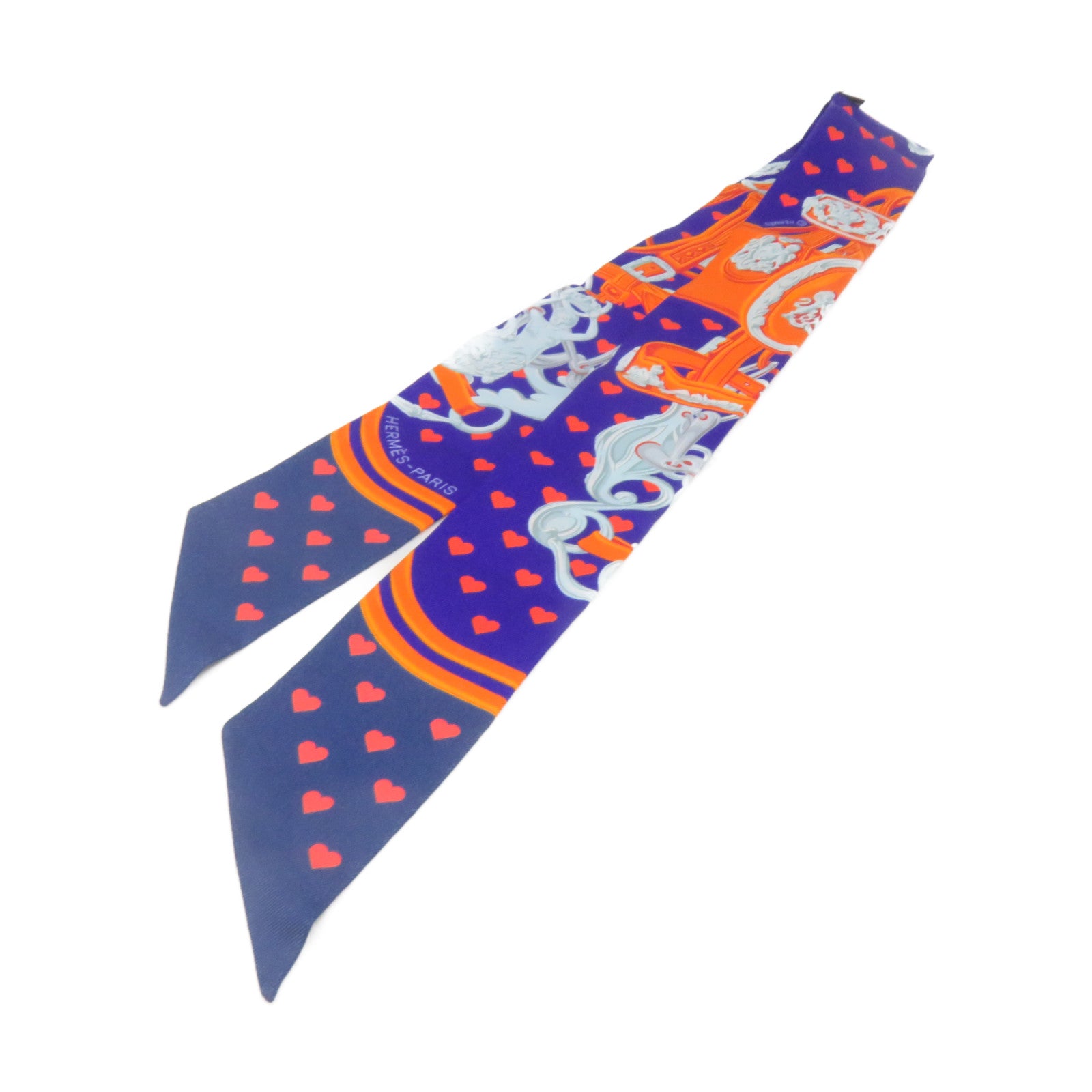 HERMES 【激減優惠】絲質Twilly Scarf絲巾橙色/紫色/彩色