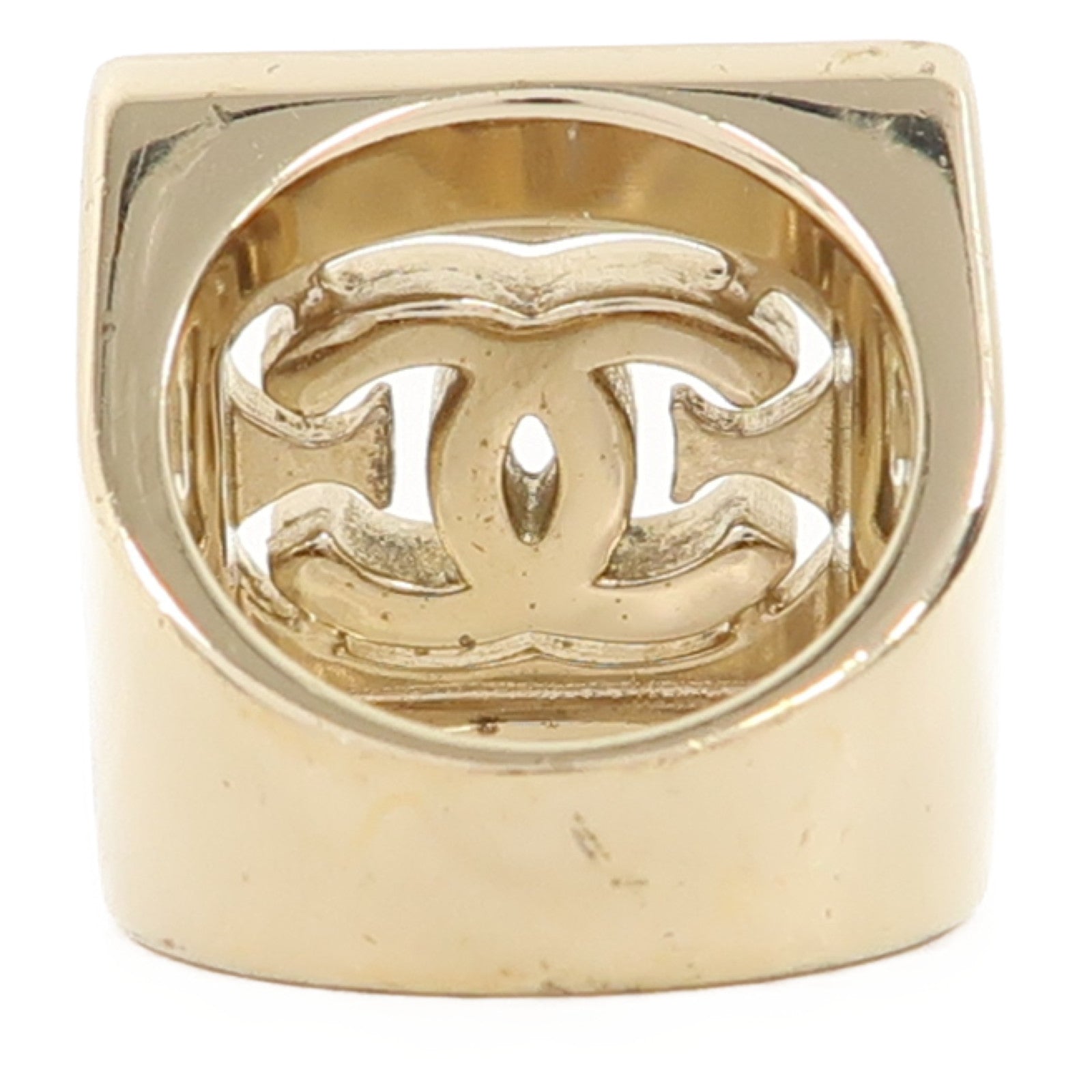 CHANEL 金屬Ring戒指金色US#6