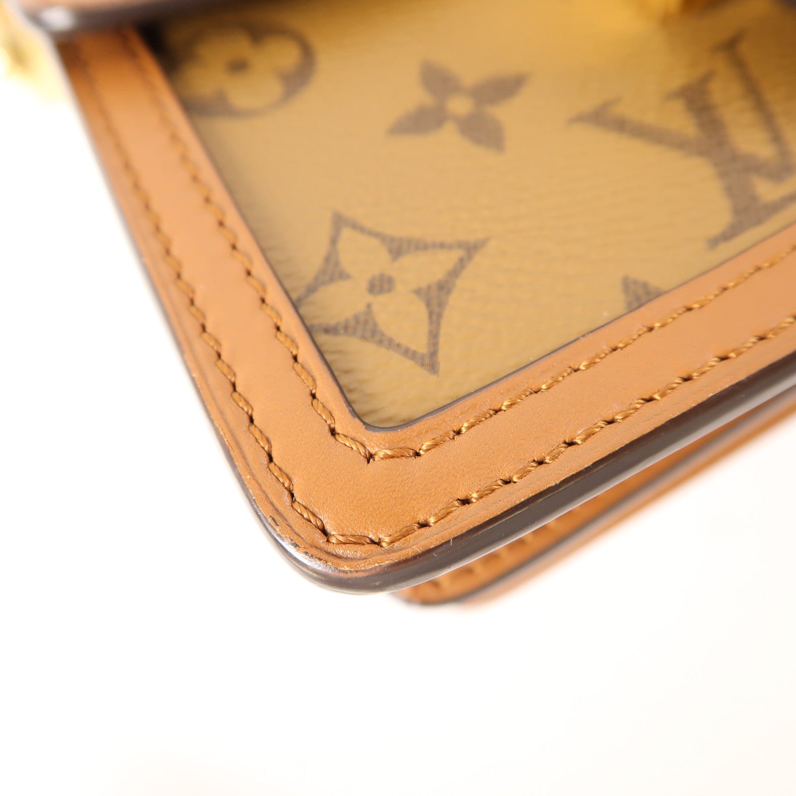 LOUIS VUITTON Monogrqam Reverse Mini Dauphine手挽肩背兩用袋棕色