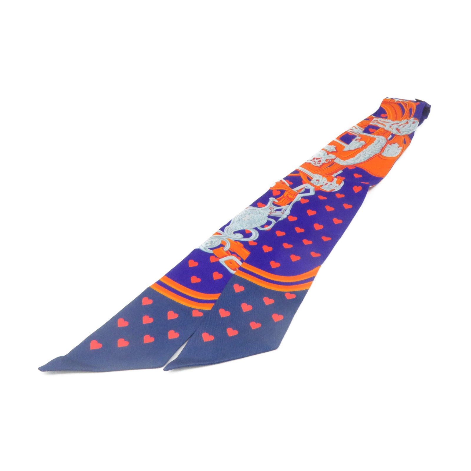 HERMES 【激減優惠】絲質Twilly Scarf絲巾橙色/紫色/彩色