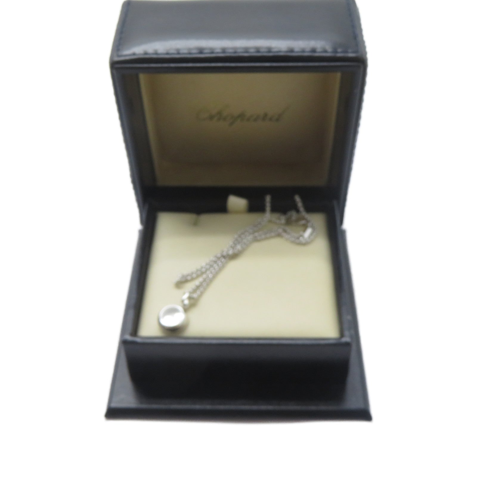 Chopard 18K白金Happy Diamond Necklace鑽石項鍊