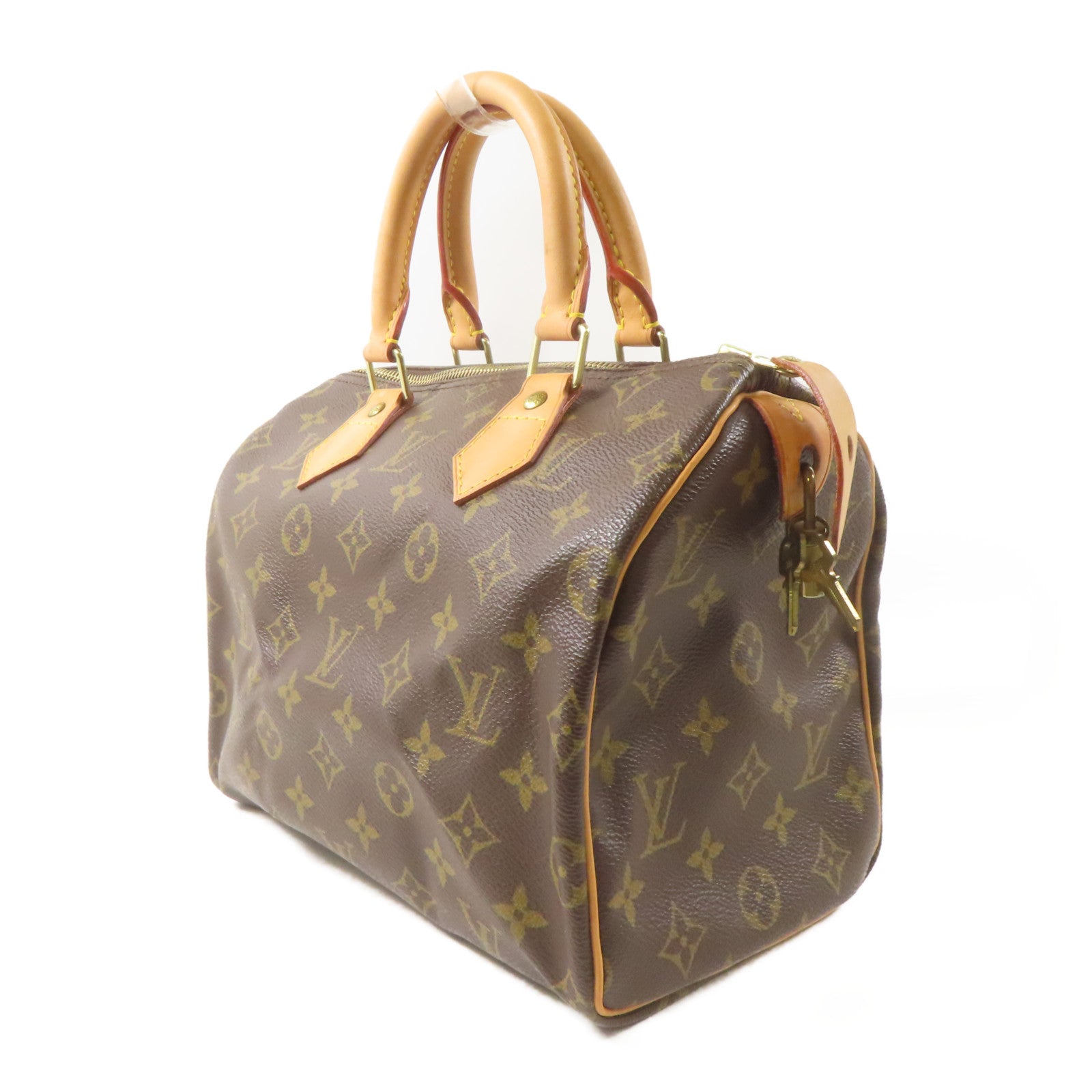 LOUIS VUITTON Monogram Speedy 25金扣手挽袋啡色