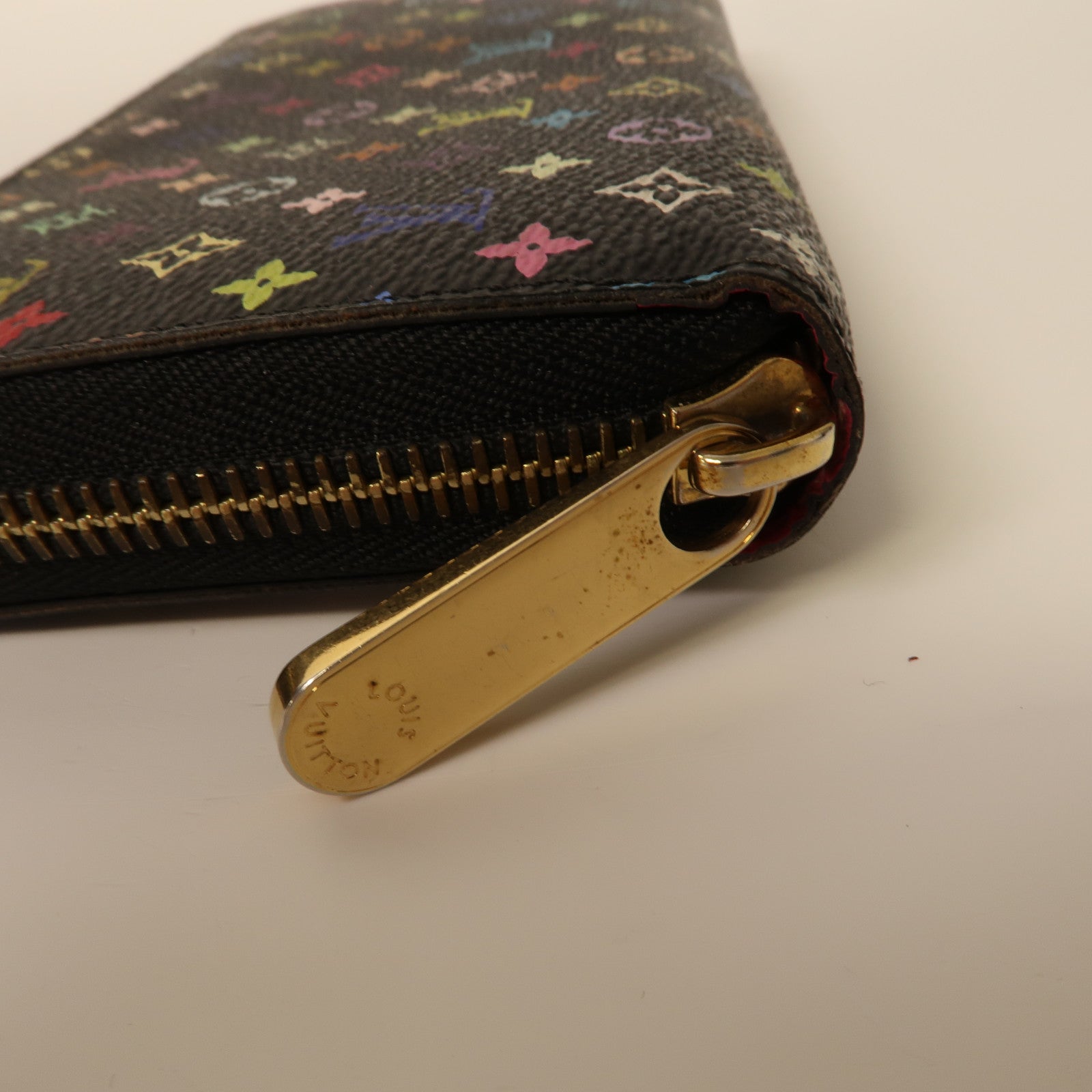 LOUIS VUITTON Monogram Multicolore Zippy Wallet長錢包金扣黑色/彩色