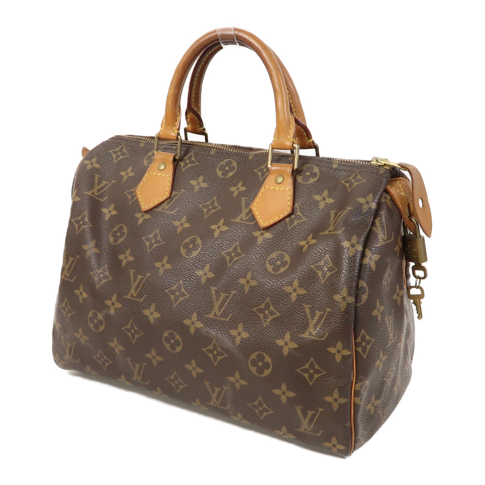 LOUIS VUITTON 【激減優惠】Monogram Speedy 30金扣手挽袋啡色