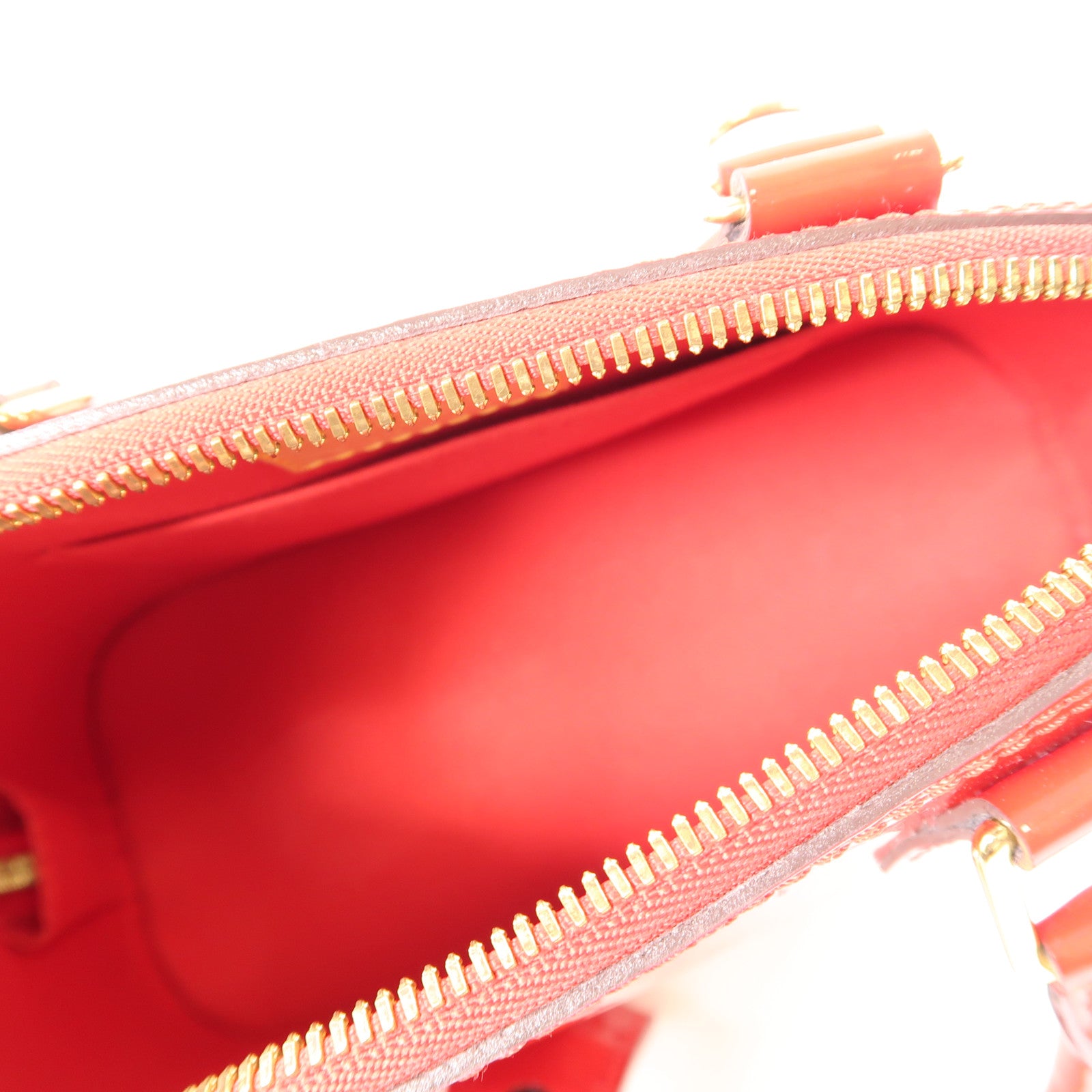 LOUIS VUITTON Vernis Alma BB金扣手挽肩背兩用袋紅色