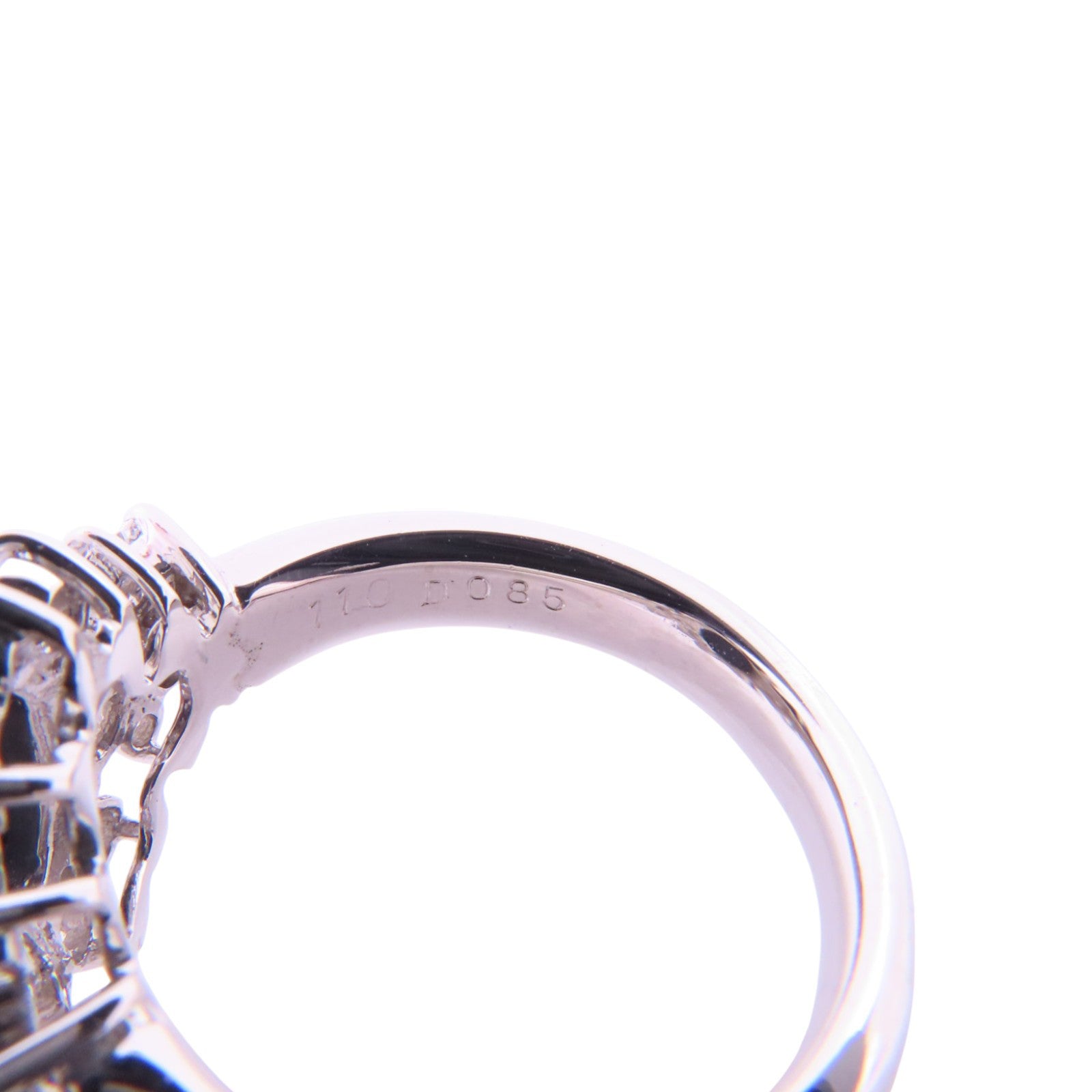 JEWELRY PT900鉑金/黒蛋白石/鑽石Black Opal Diamond Ring戒指US#5.5