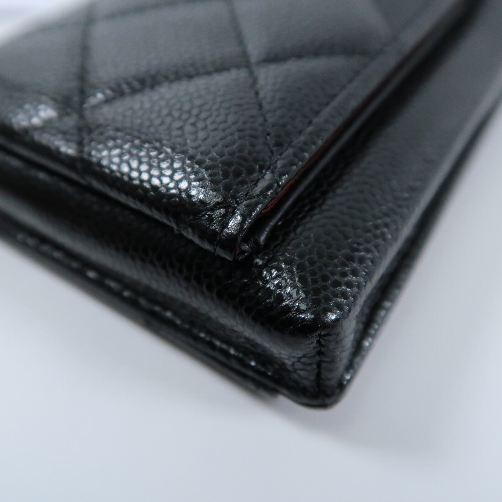 CHANEL 牛皮皮革Phone Bag銀扣鏈帶肩背袋