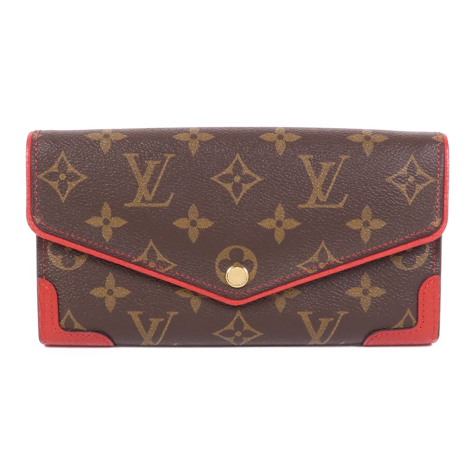 LOUIS VUITTON Monogram Sarah Retiro金扣長錢包