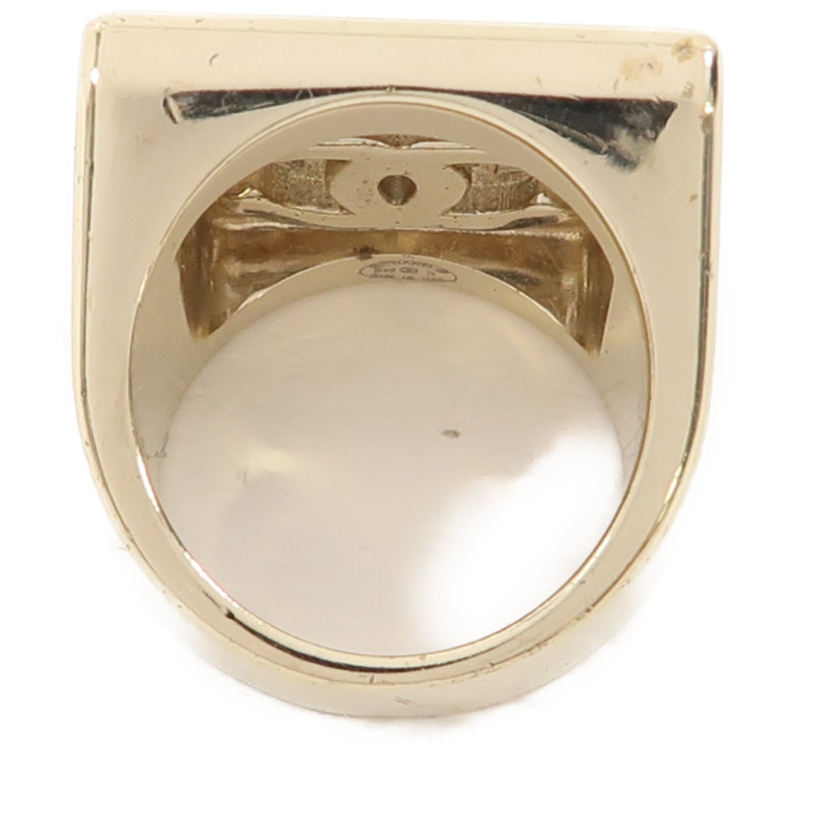 CHANEL 金屬Ring戒指金色US#6