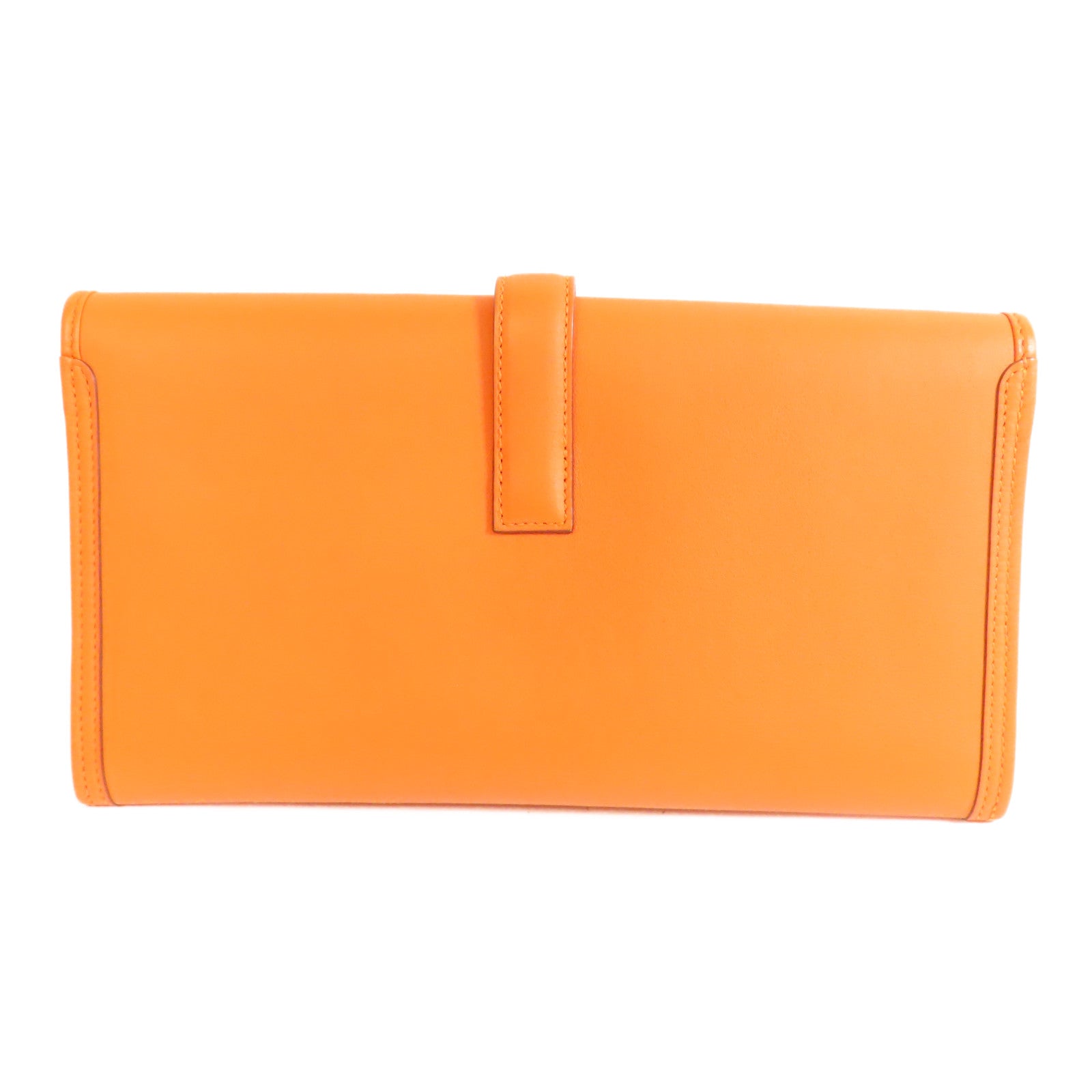HERMES Swift皮革Jige手拿包Orange橙色