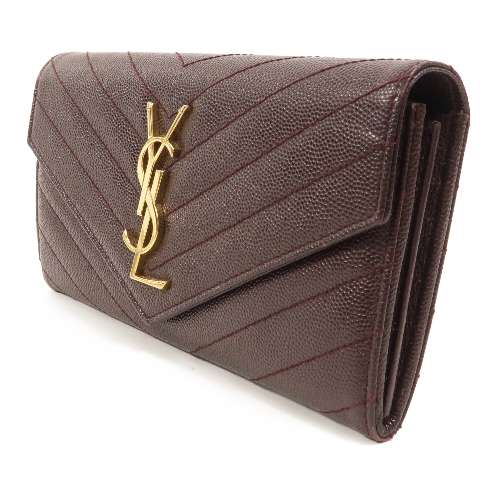 SAINT LAURENT 牛皮皮革Long Envelope Wallet長錢包