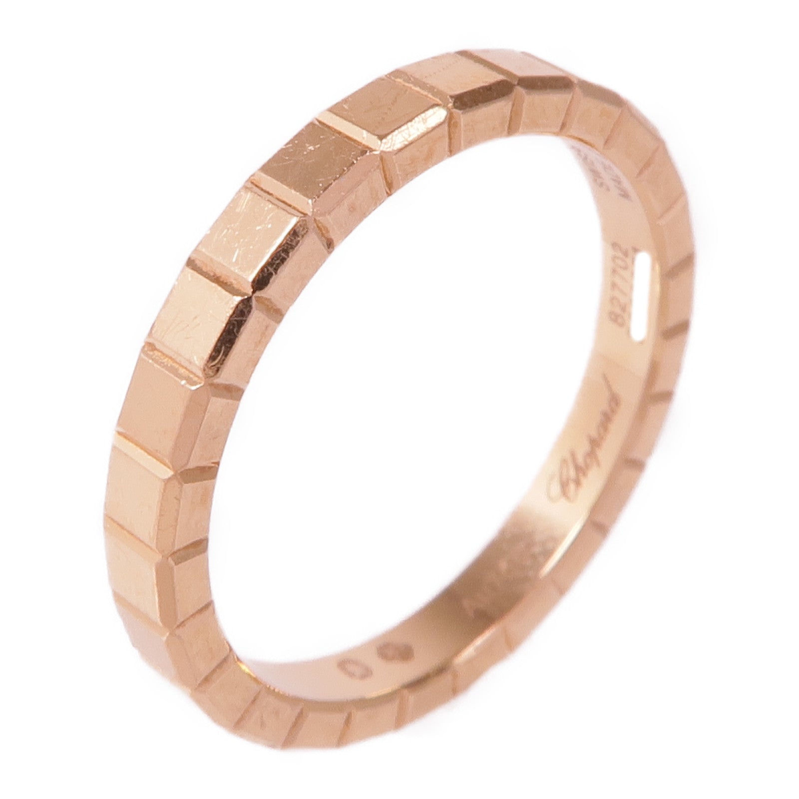 Chopard 18K玫瑰金Ice Cube Ring戒指Chopard#48/US#4.5