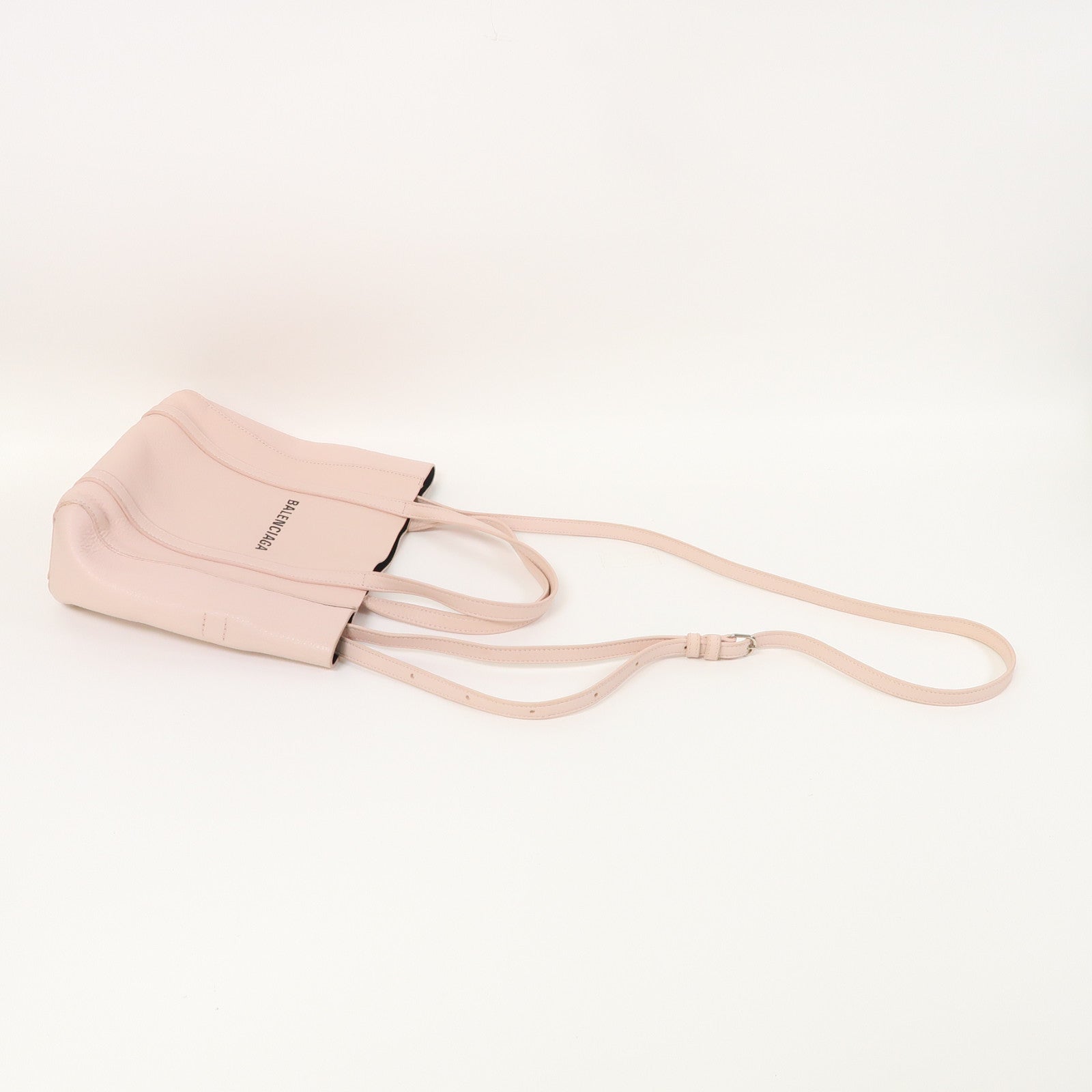 BALENCIAGA 牛皮皮革Everyday Tote XXS銀扣手挽肩背兩用袋粉紅色
