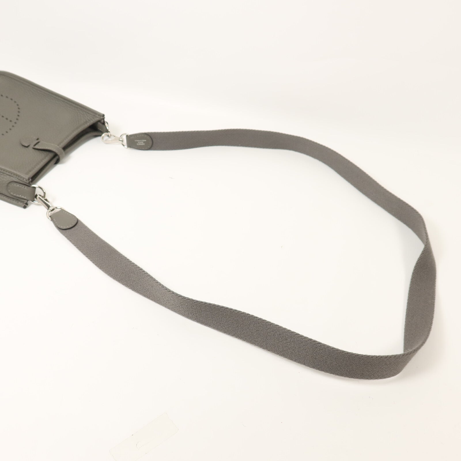 HERMES Clemence皮革Evelyne TPM肩背袋Gris Meyer