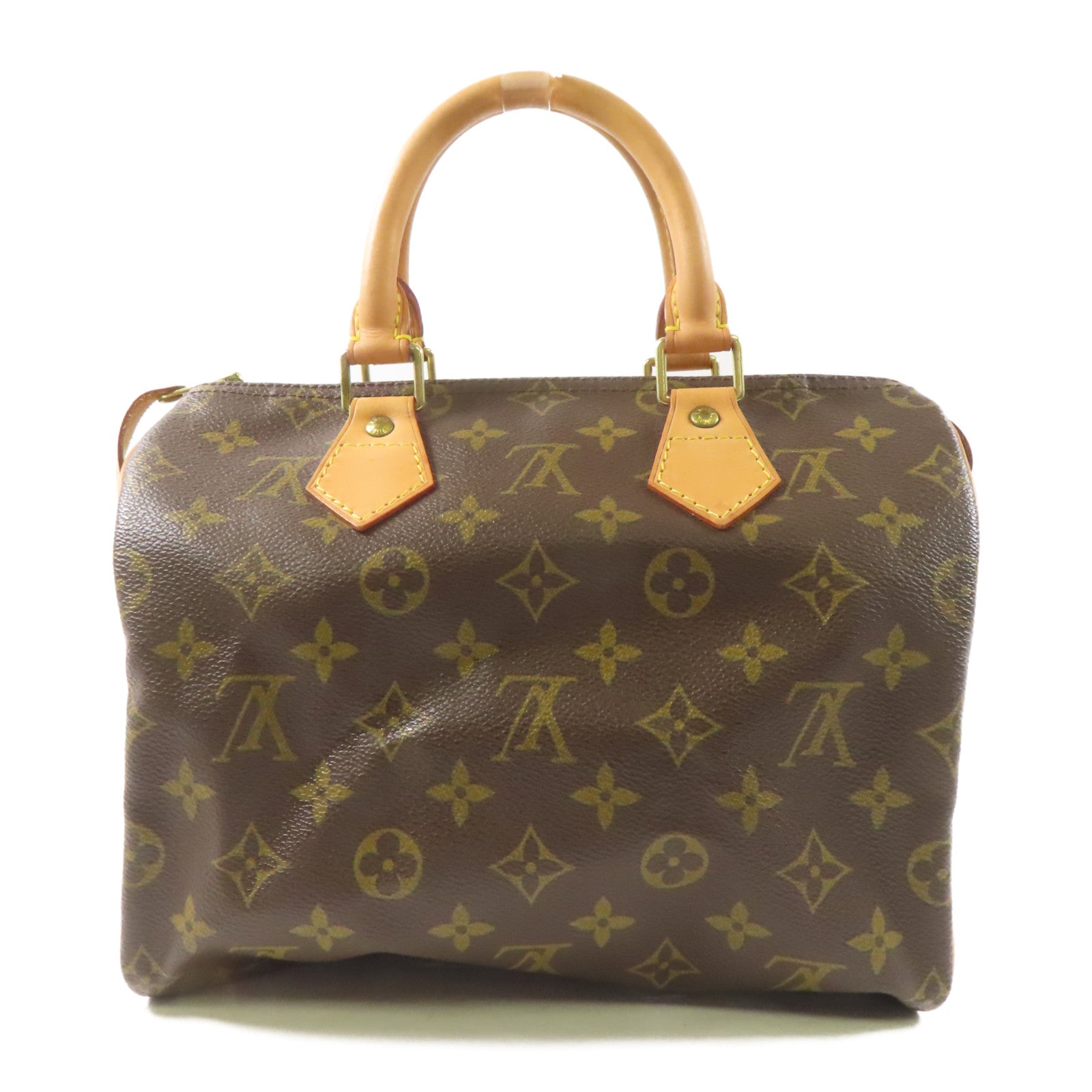 LOUIS VUITTON Monogram Speedy 25金扣手挽袋啡色