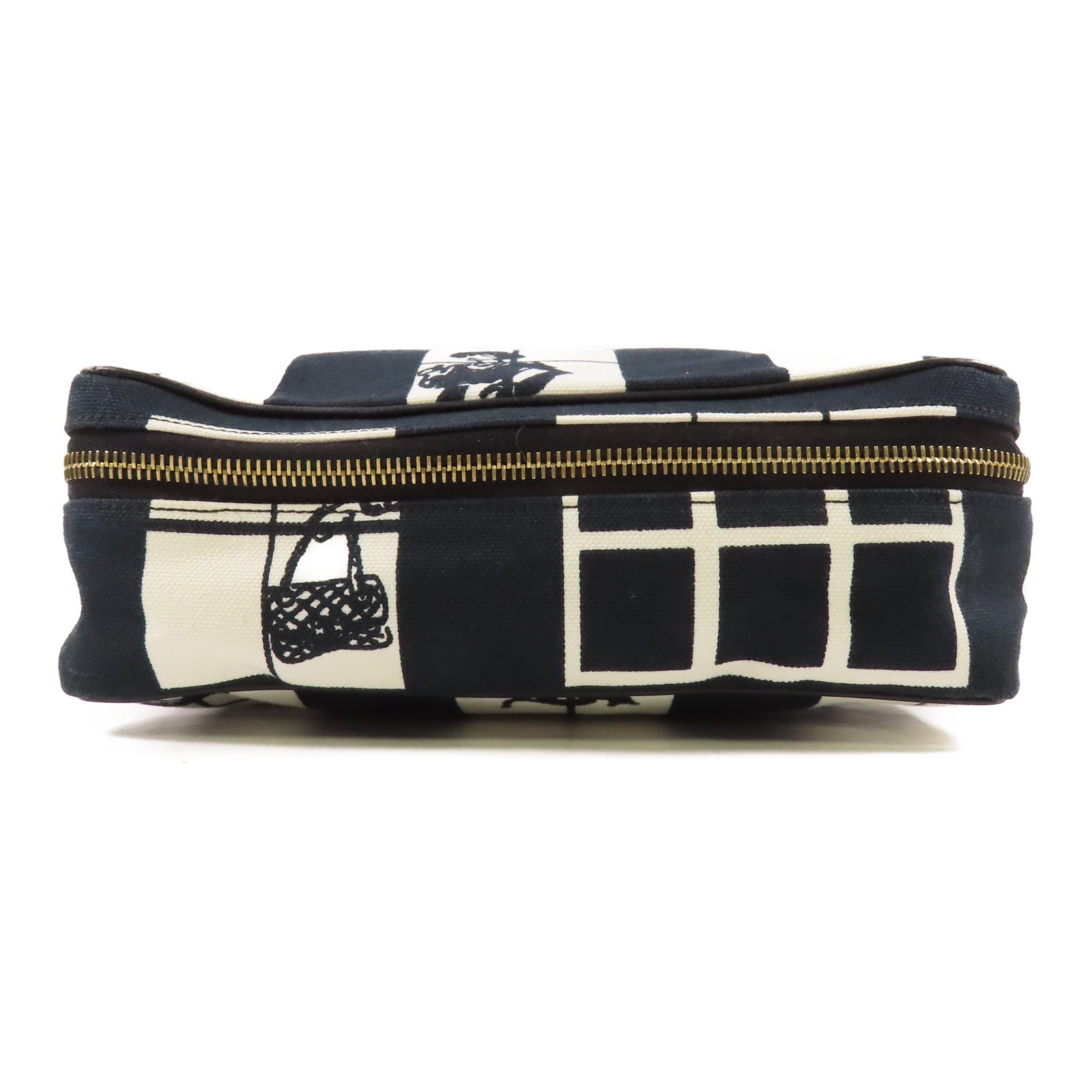 CHANEL 帆布Cosmetic Pouch金扣小袋