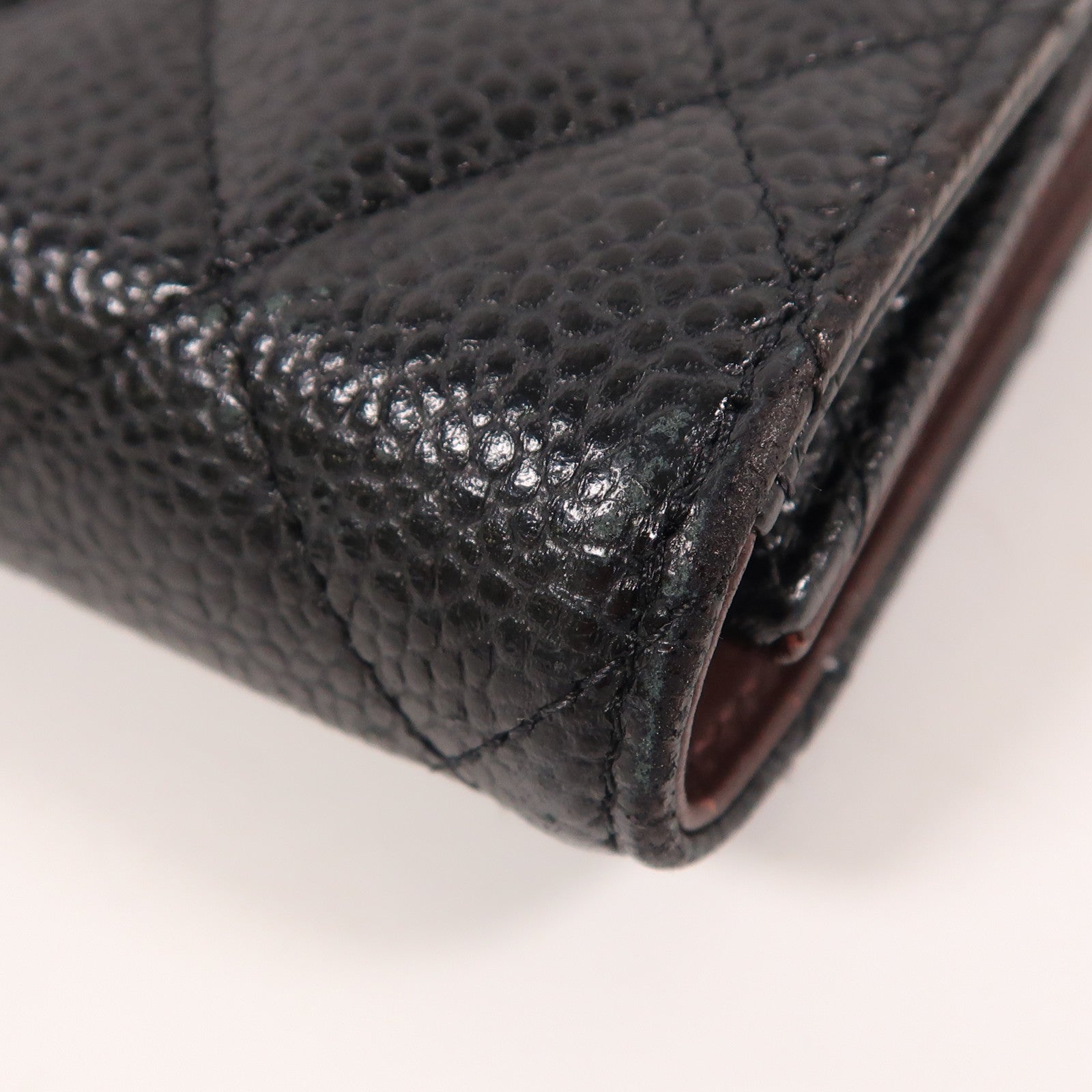 CHANEL 牛皮皮革Wallet銀扣錢包