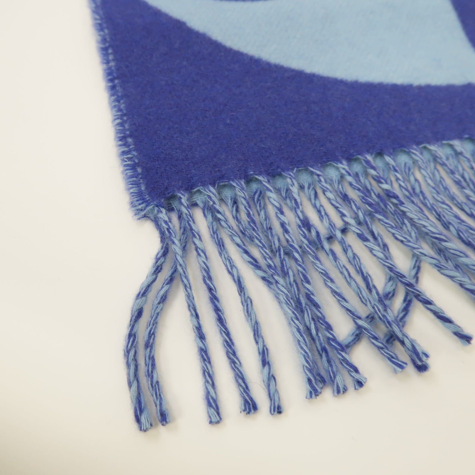 HERMES 【激減優惠】Cashmere Scarf圍巾藍色