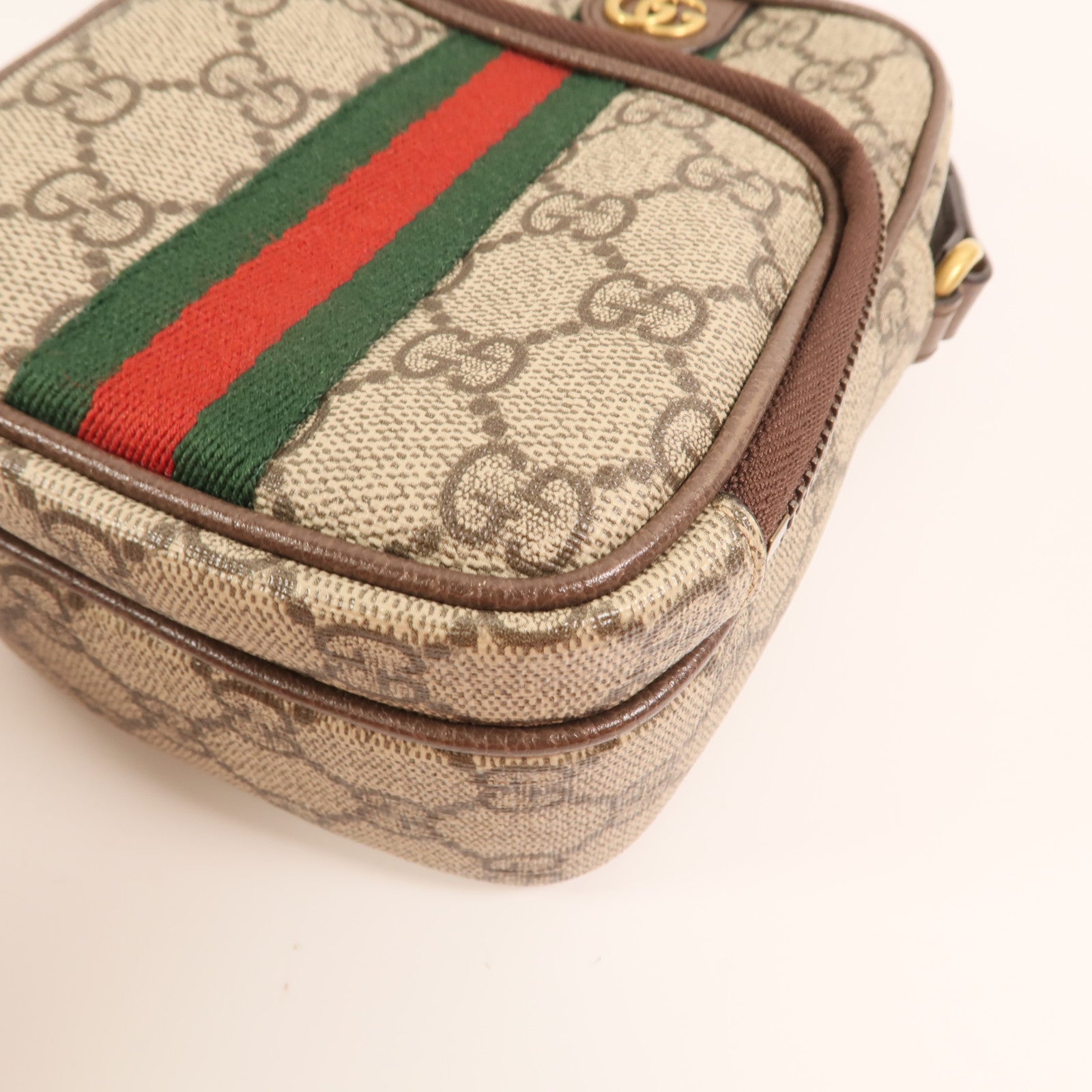 GUCCI 塗層帆布Ophidia MiniBag金扣手挽肩背兩用袋
