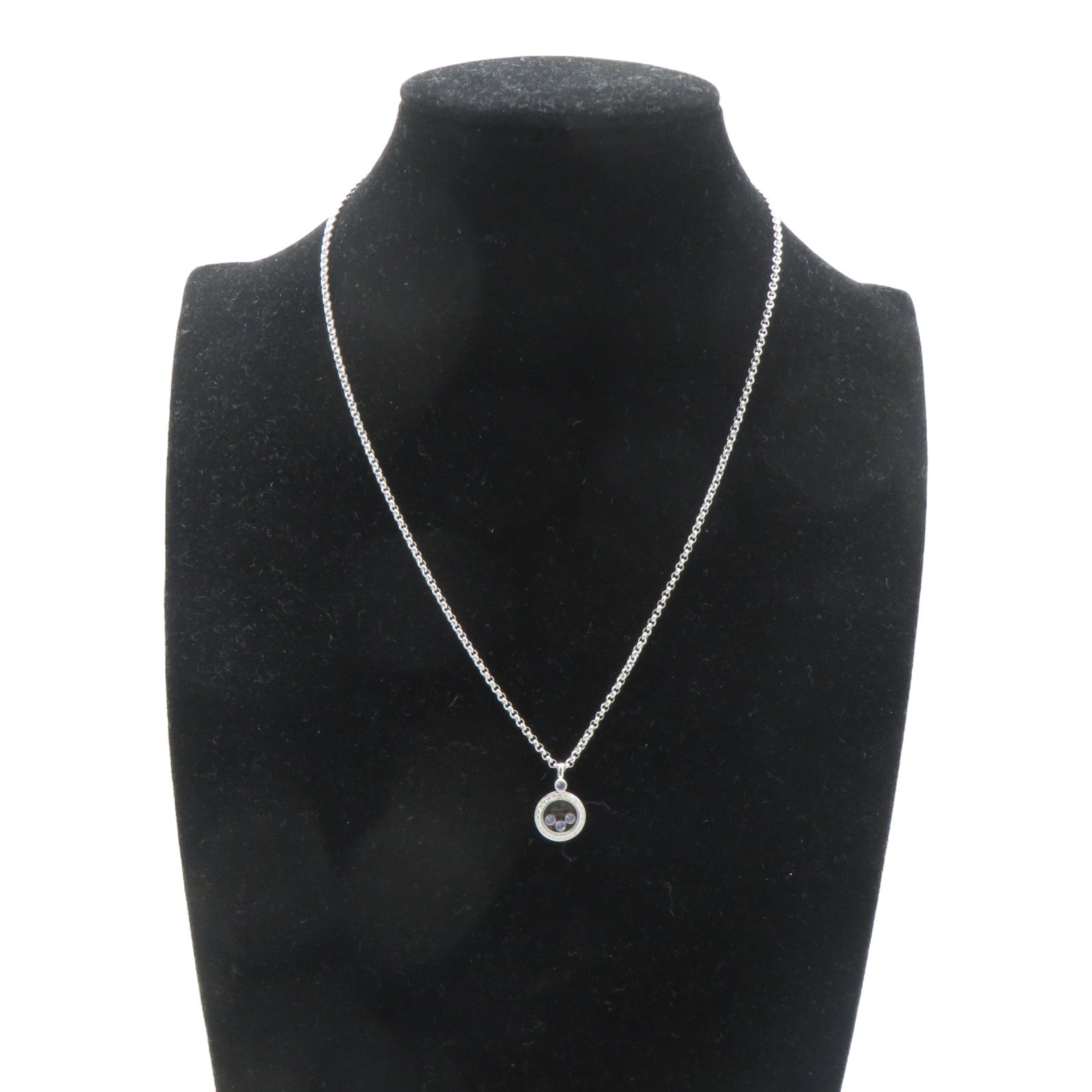 Chopard 18K白金Happy Diamond Necklace鑽石項鍊