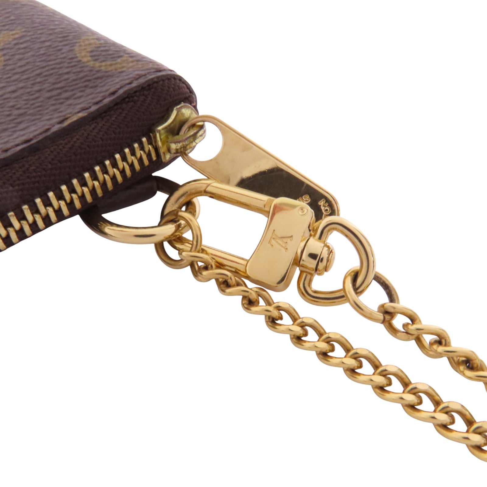 LOUIS VUITTON Monogram Zipper Card Case金扣卡套