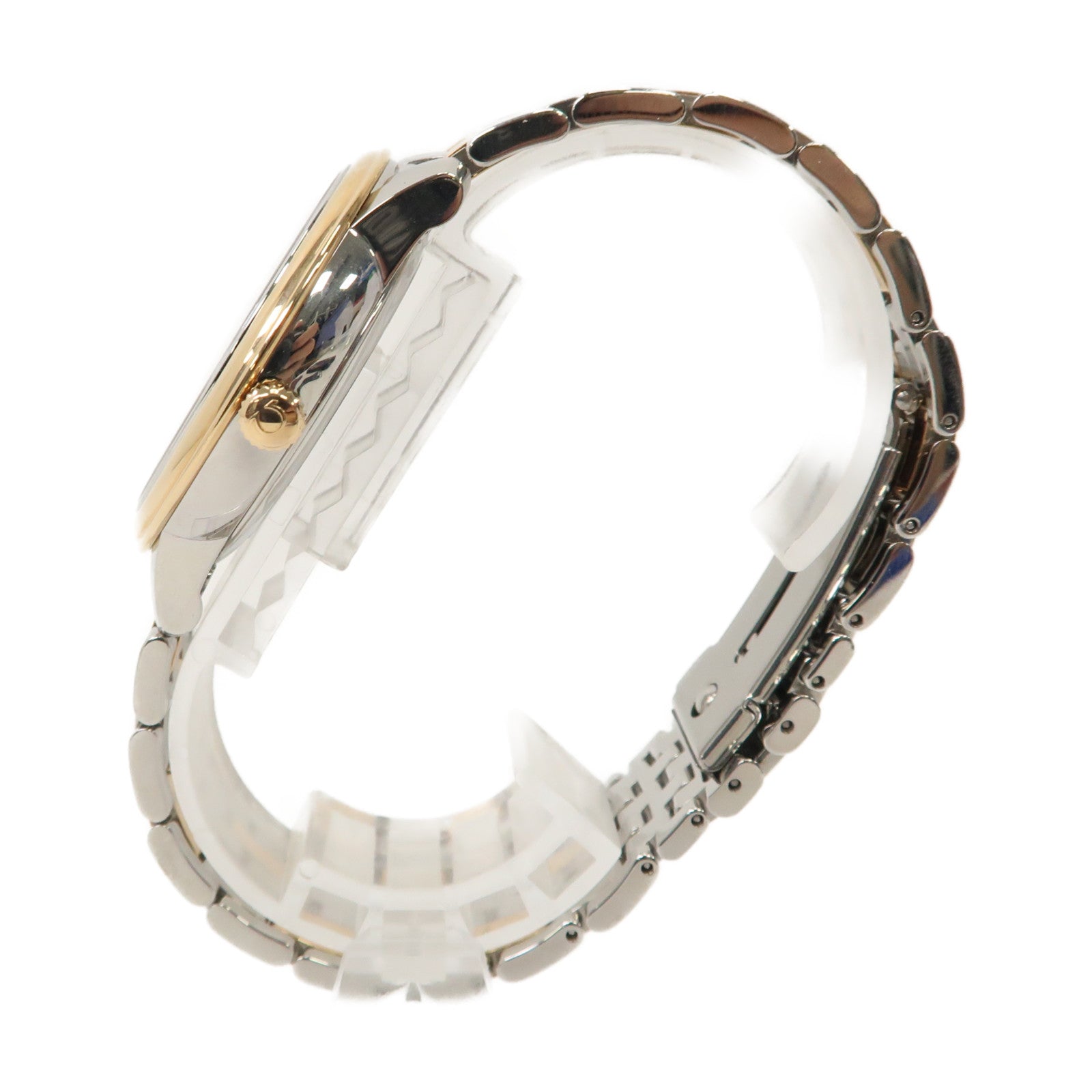 OMEGA Omega De Ville Prestge18K黃金/不鏽鋼手錶自動機芯白色