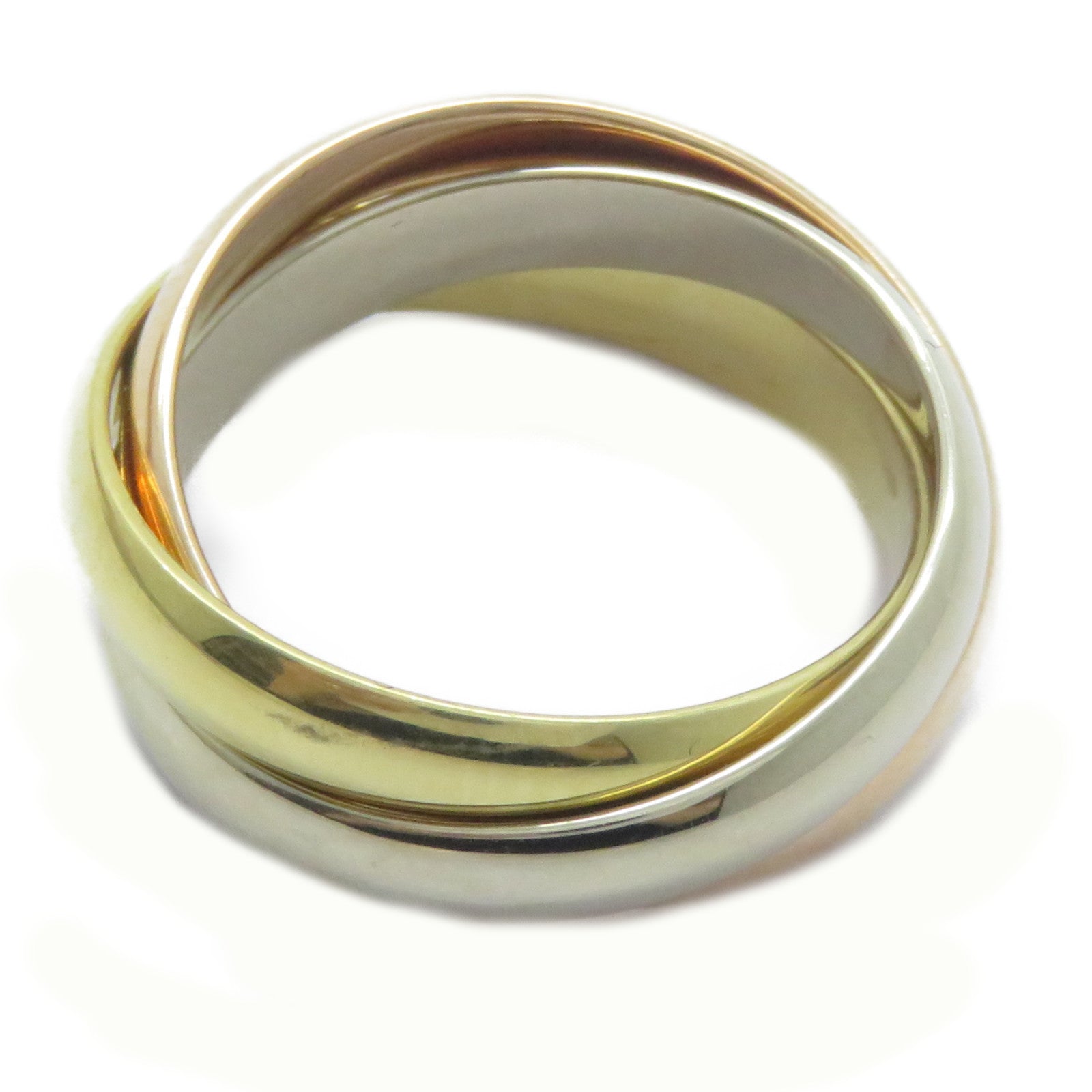 CARTIER 18K黃金/白金/玫瑰金Les Must De Trinity戒指Cartier#53/US#6.25