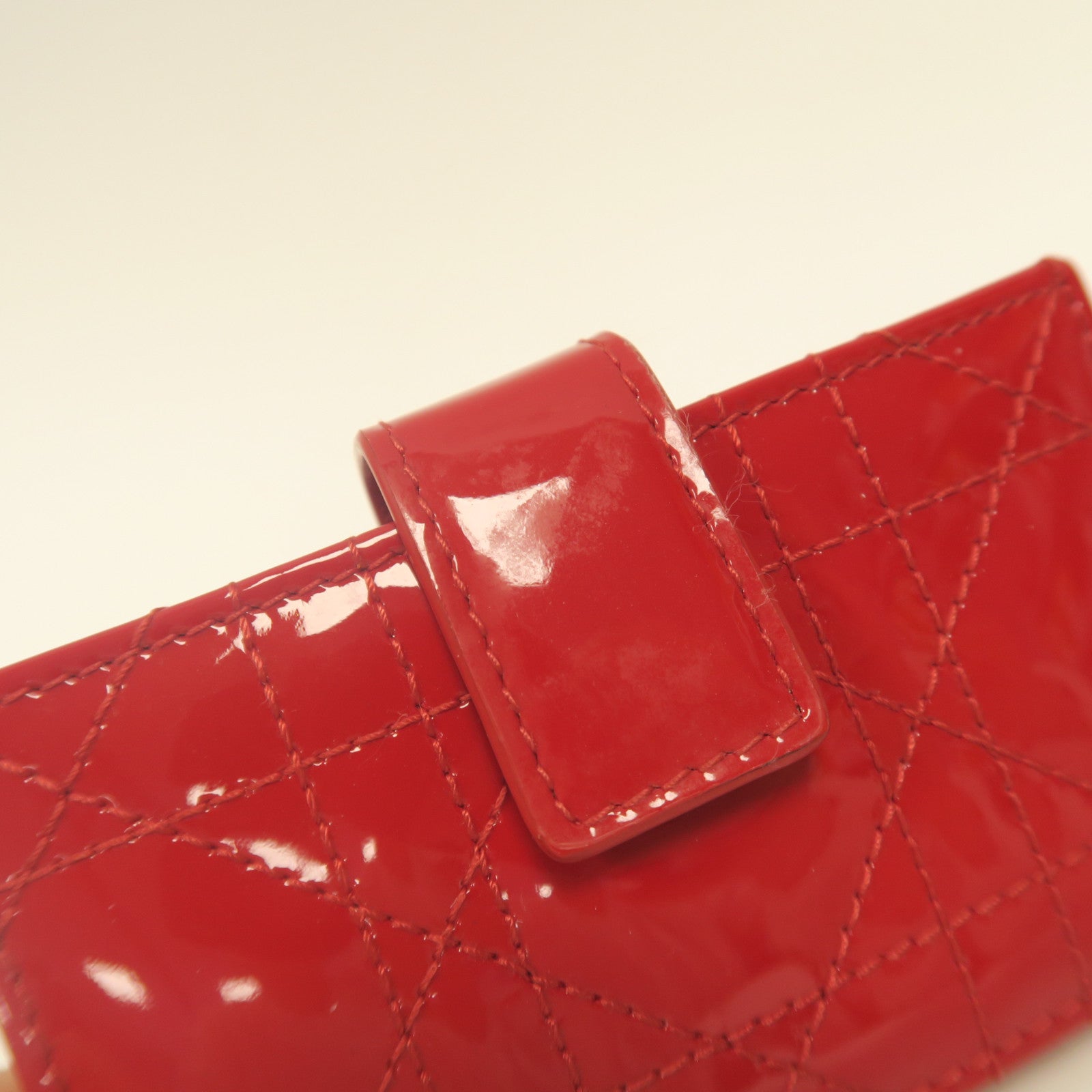 Dior 【激減優惠】漆皮皮革Card Case金扣卡片套紅色