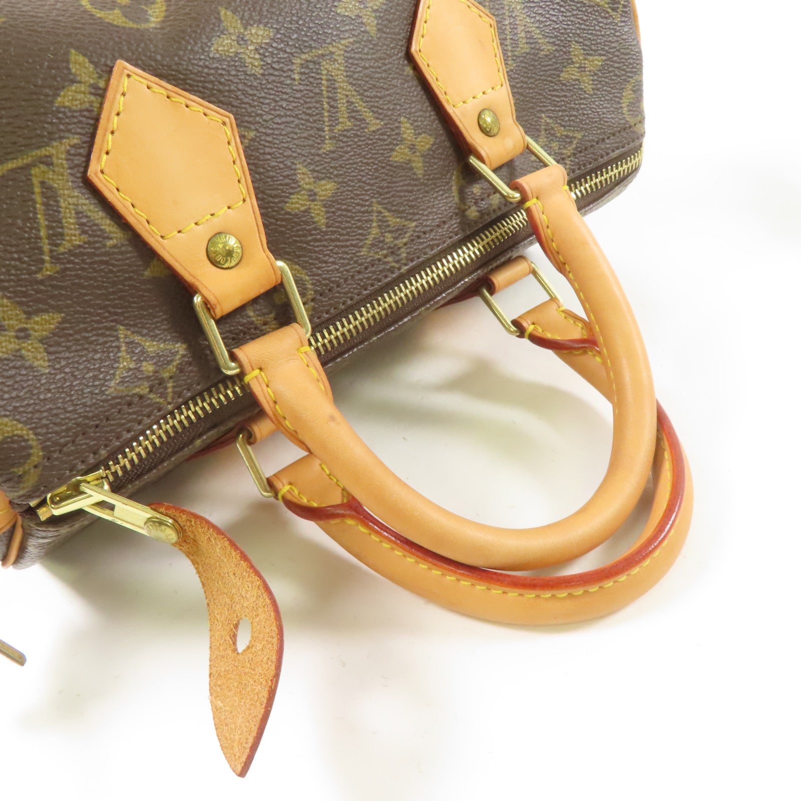 LOUIS VUITTON Monogram Speedy 25金扣手挽袋啡色