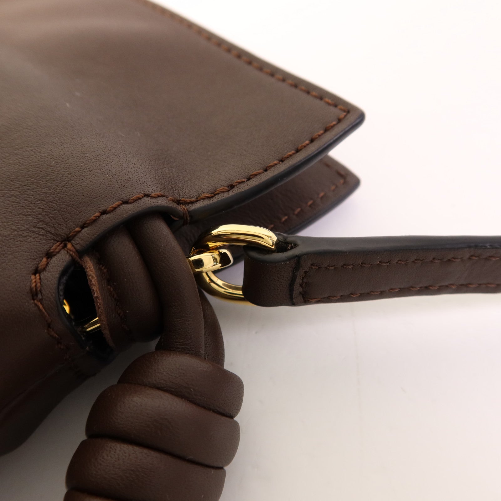 LOEWE 牛皮皮革Mini Flamenco Clutch金扣手拿包