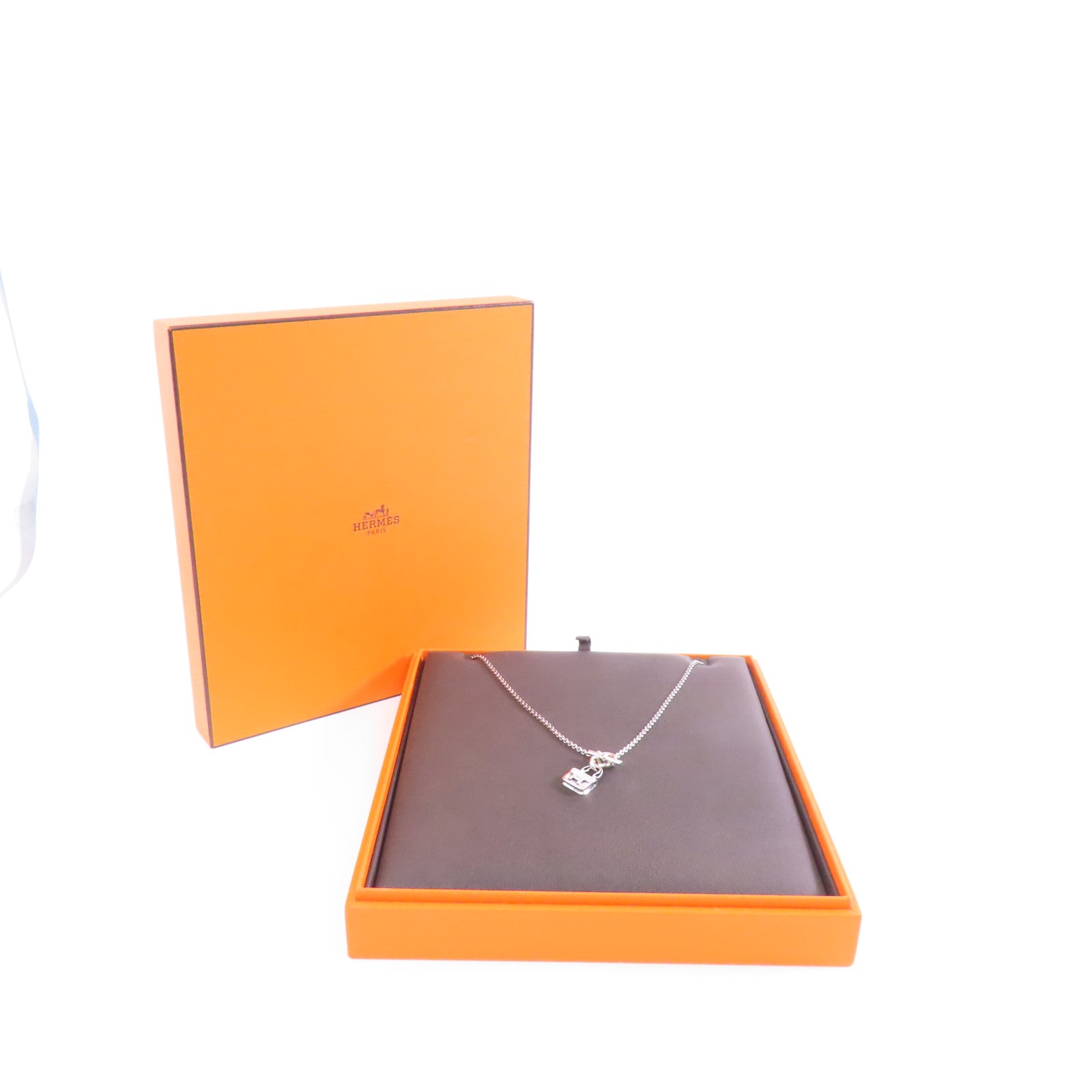 HERMES 925純銀Contance Necklace項鍊銀色