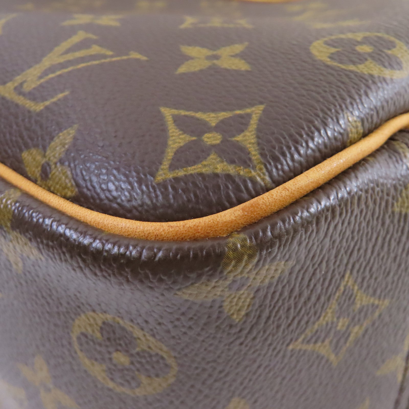 LOUIS VUITTON 【激減優惠】Monogram Deauville GM Handbag金扣手挽袋啡色