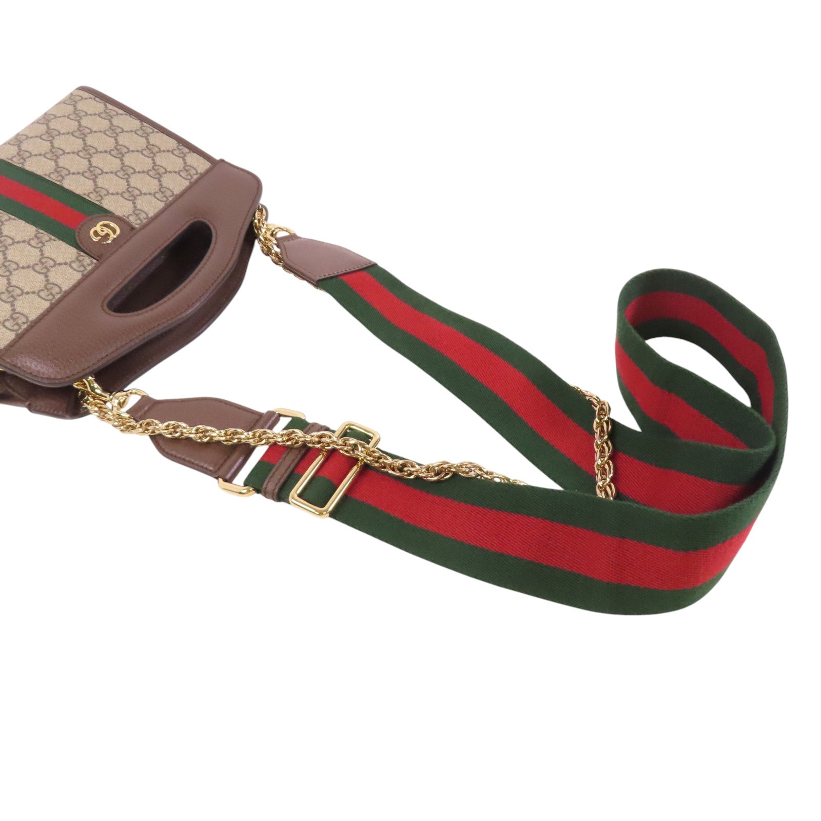 GUCCI 塗層帆布Ophidia金扣手挽肩背兩用袋