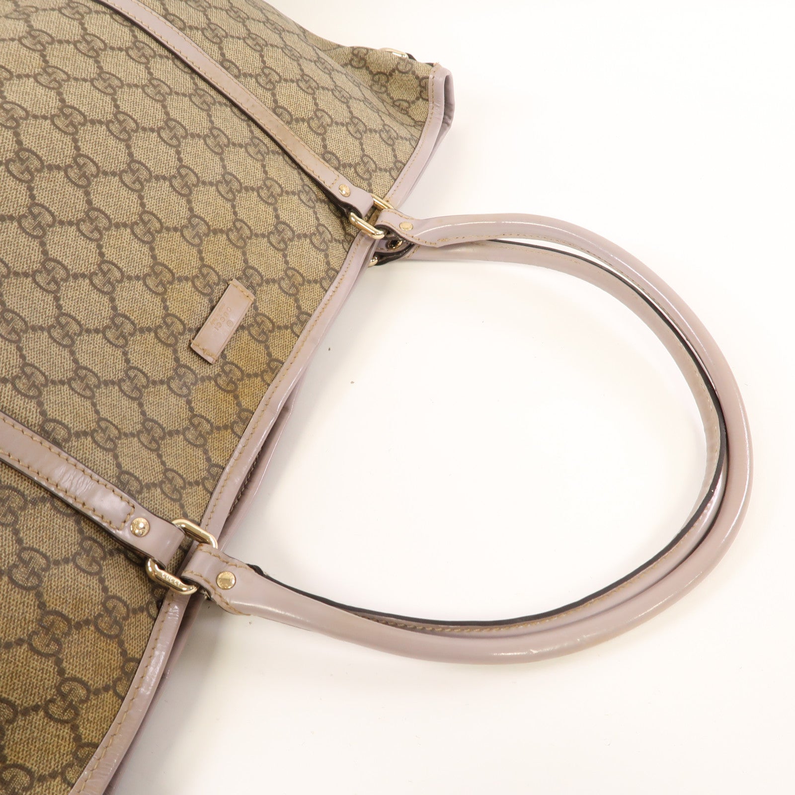 GUCCI 塗層帆布Imprime金扣肩背袋啡色