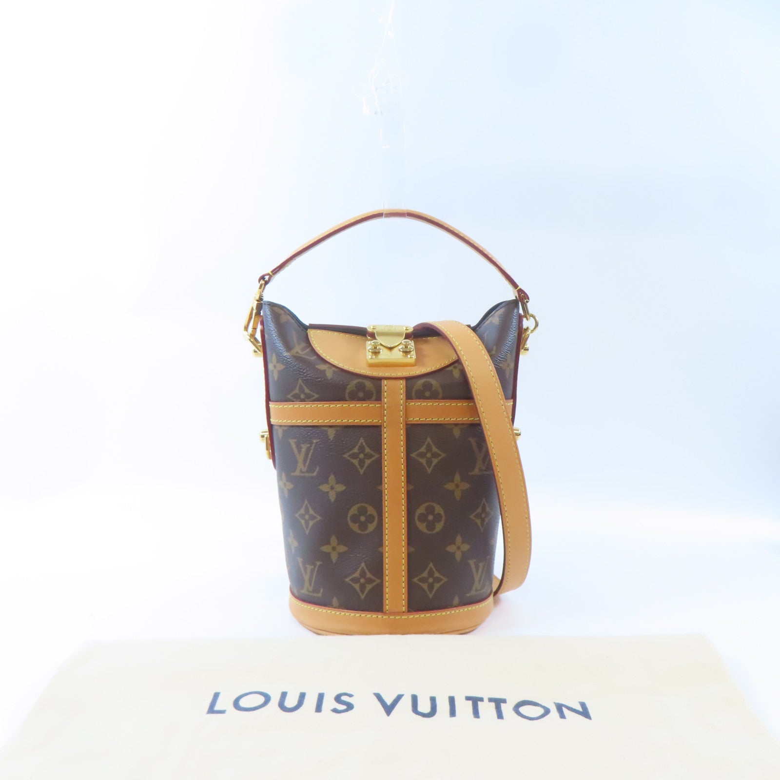 LOUIS VUITTON Monogram Duffle金扣手挽肩背兩用袋啡色
