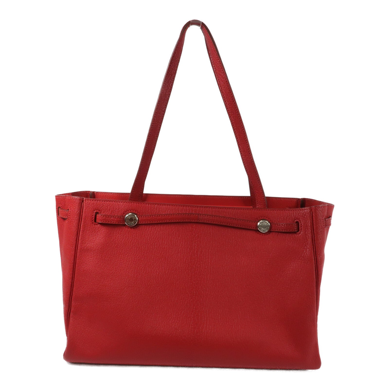 HERMES Fjord皮革Cabana 35肩背袋Rouge H