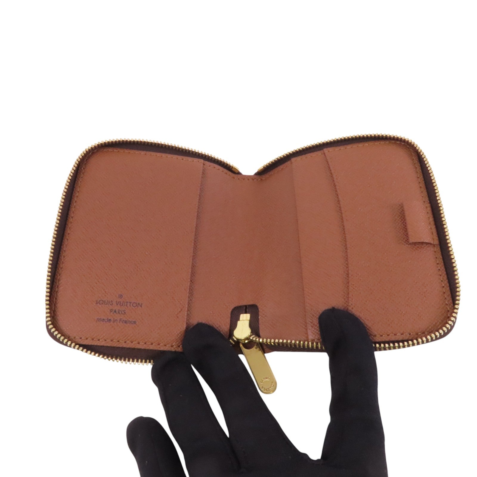 LOUIS VUITTON Monogram Zipper Card Case金扣卡套